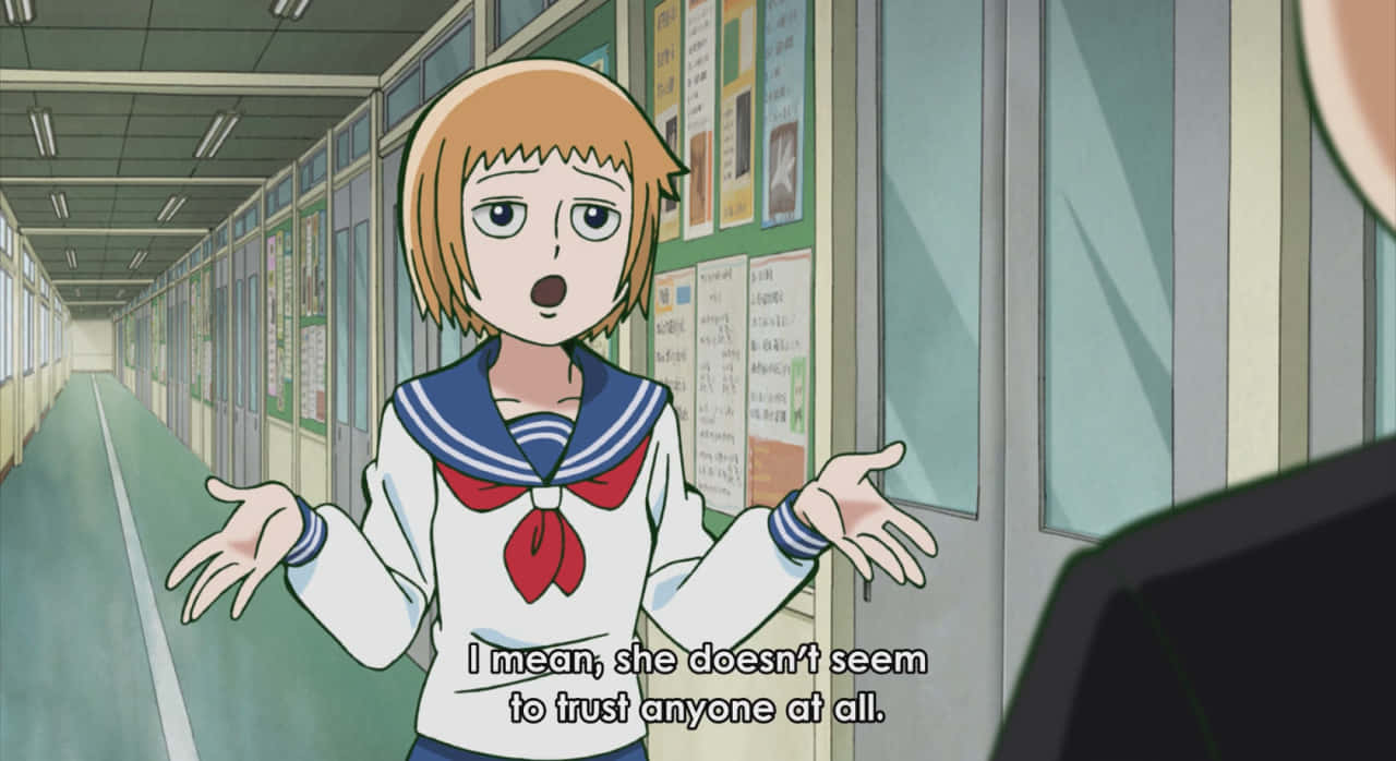 Ichi Mezato, sailor uniform, school hallway, HD Desktop Wallpaper
