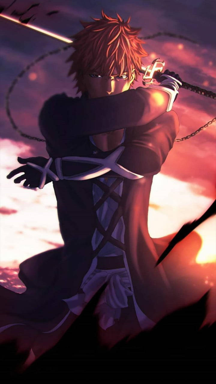 Ichigo Bankai, fiery-haired anime warrior, dark attire, HD Phone Wallpaper