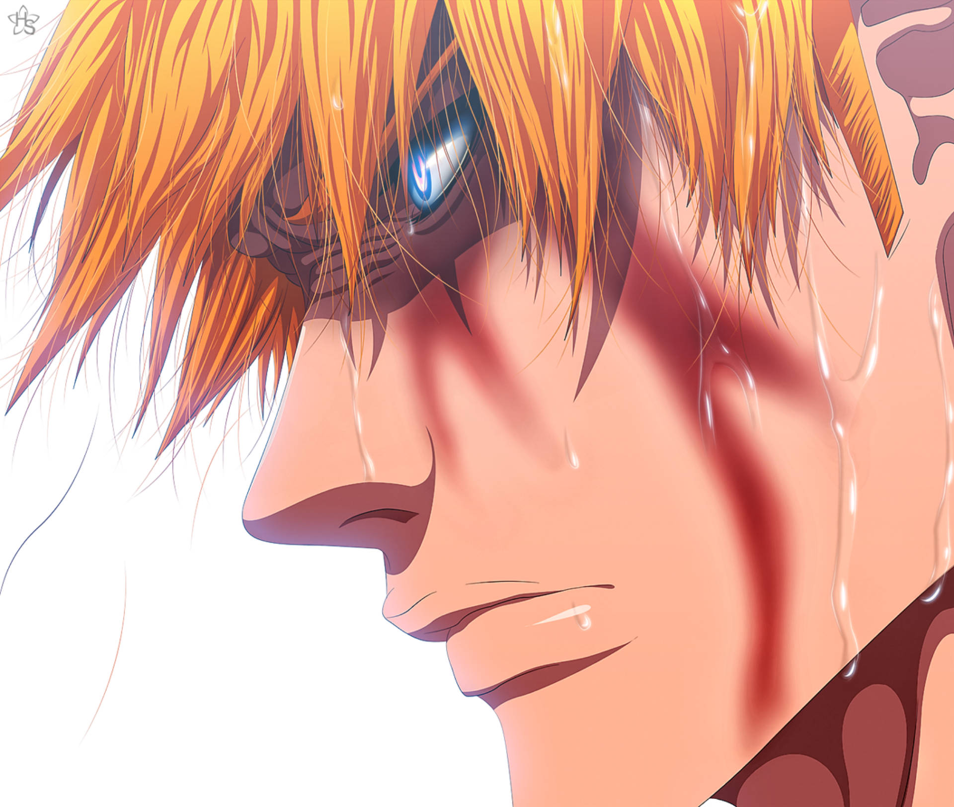 Ichigo Kurosaki, spiky orange hair, blue eyes, Full HD Desktop Wallpaper