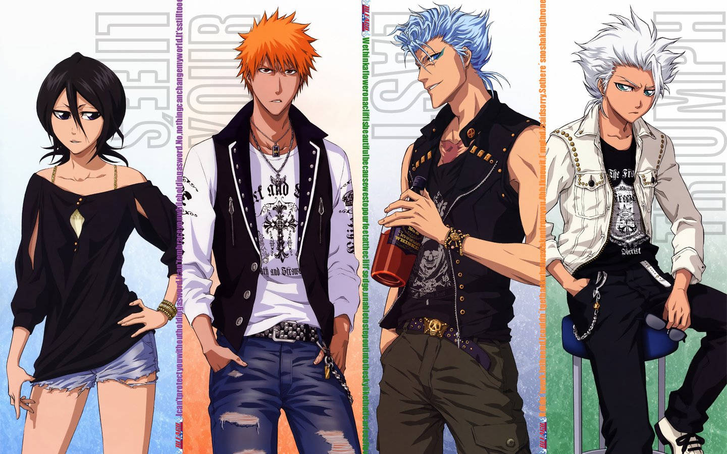 Ichigo Kurosaki, friends, anime characters, HD Desktop Wallpaper