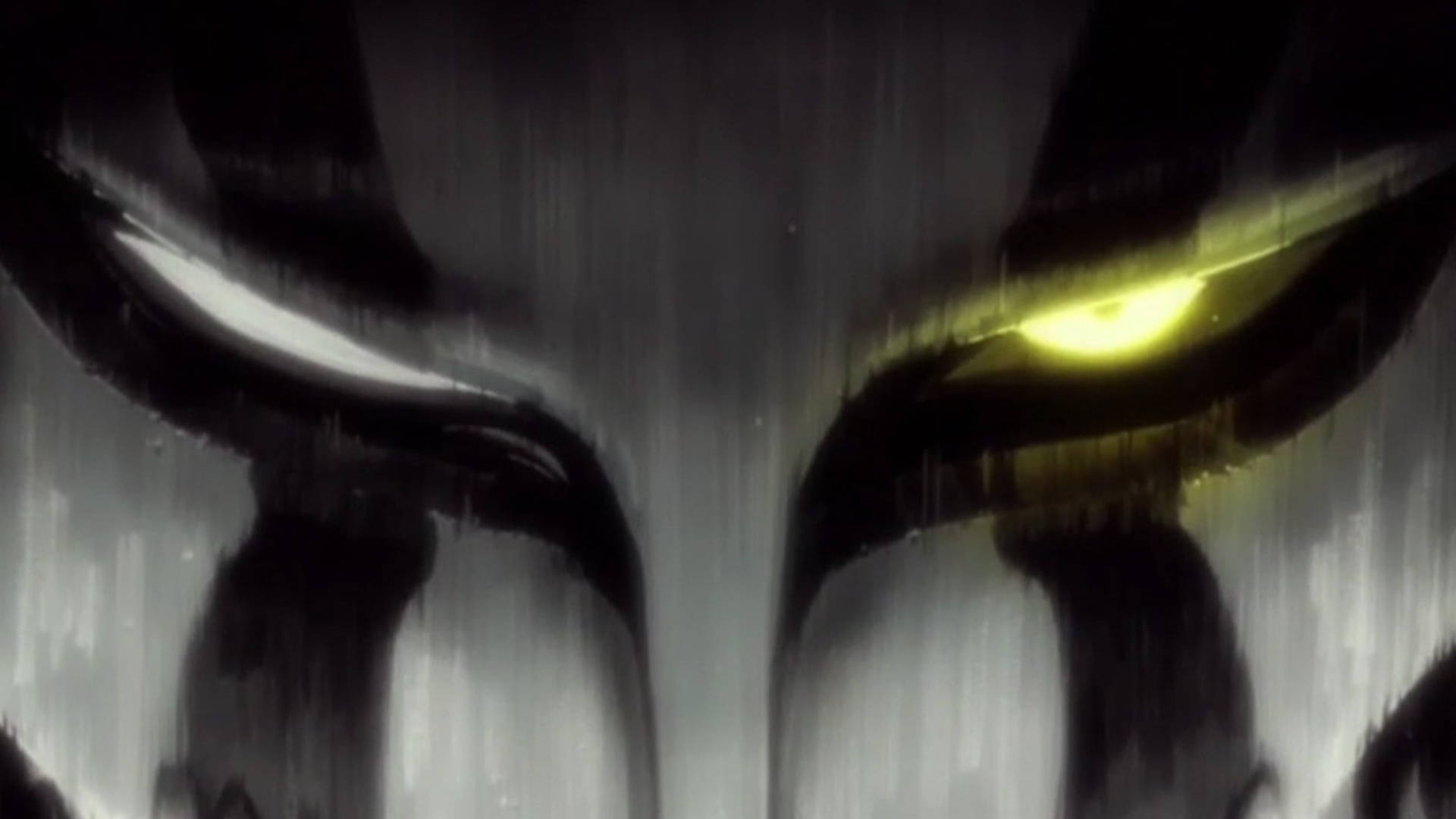 Ichigo, yellow eye, black and white, Full HD Desktop Wallpaper