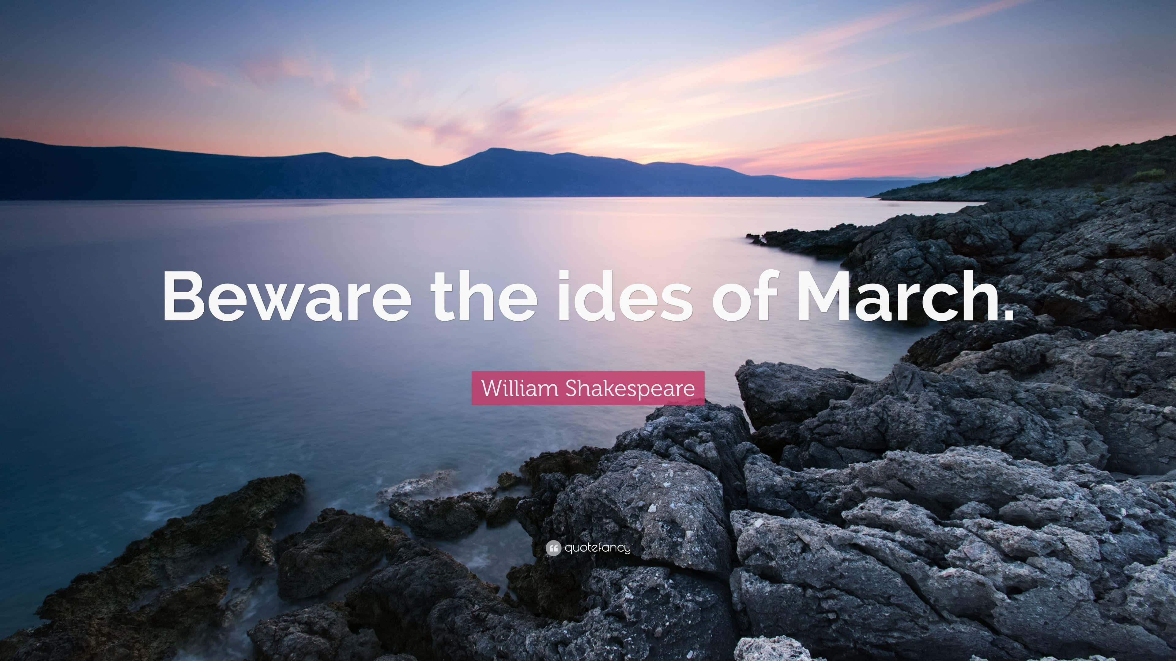 Ides Of March, twilight seascape, rocky foreground, 4K Desktop Wallpaper