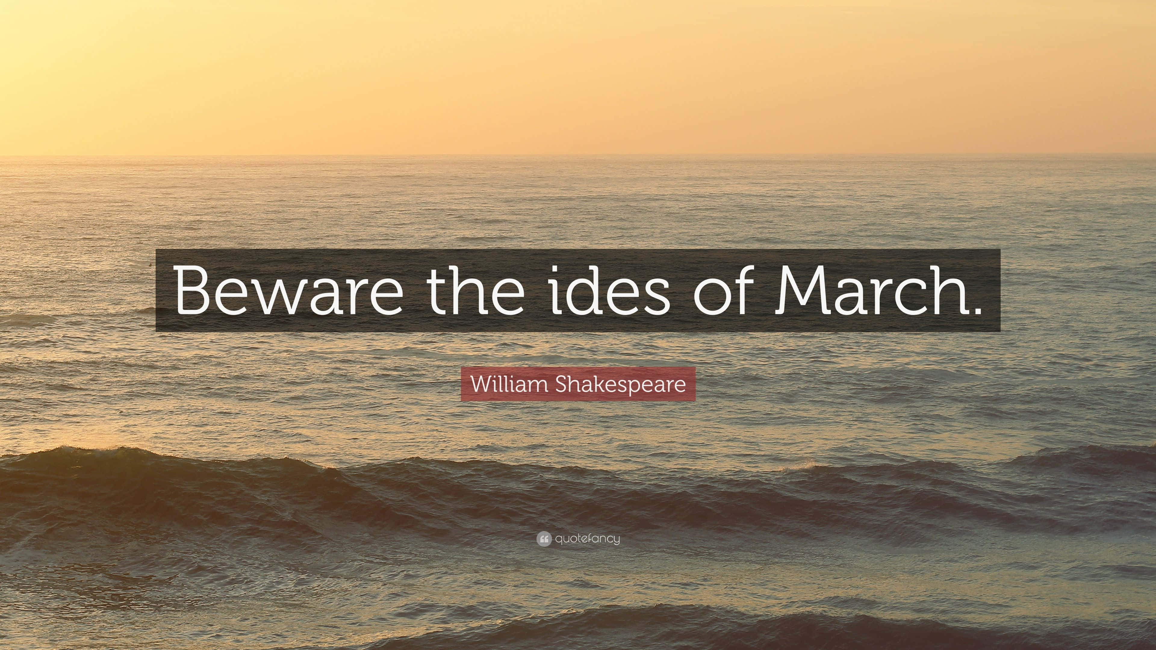 Ides Of March, Golden sunset, Calm ocean waves, 4K Desktop Wallpaper