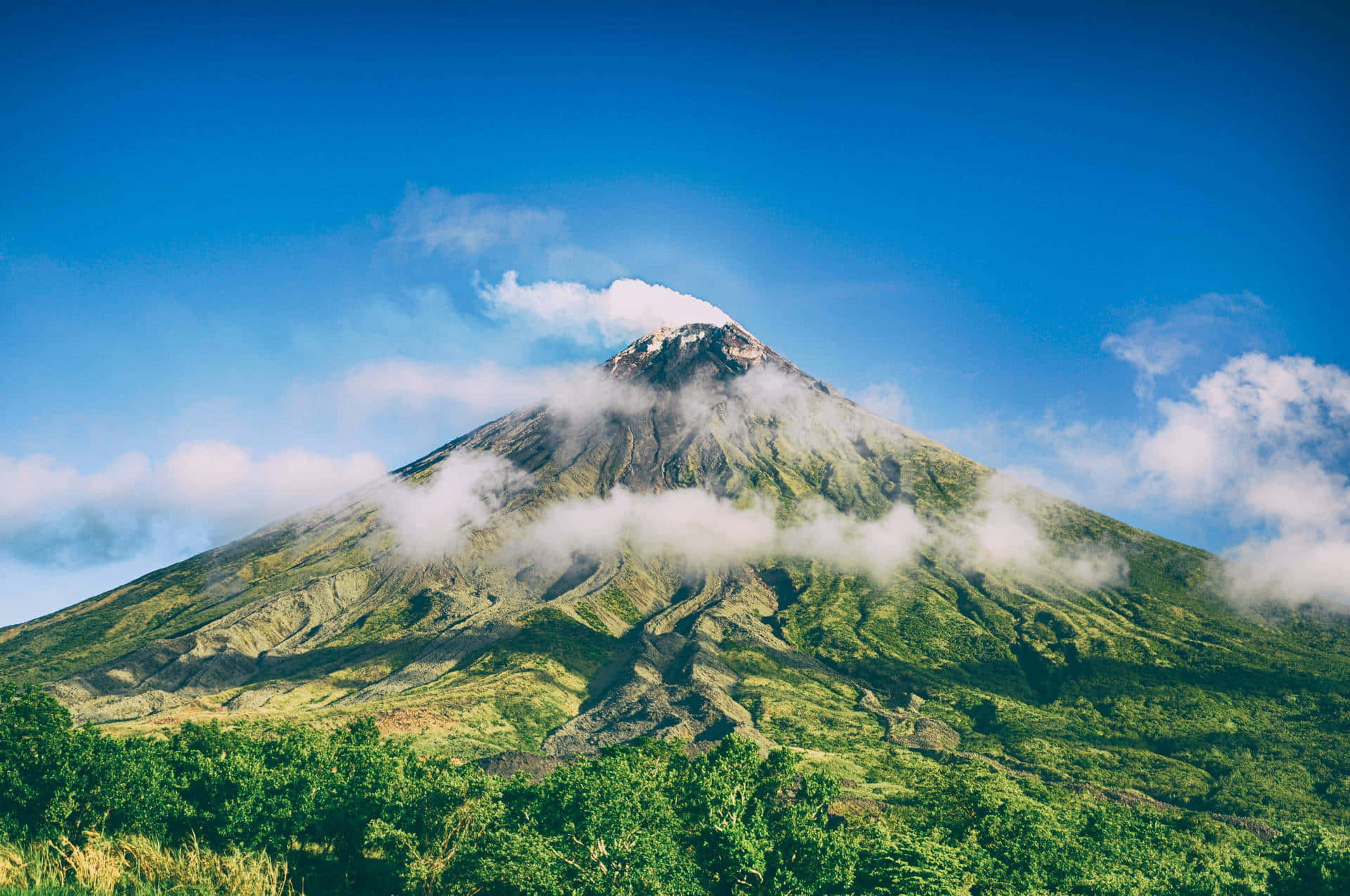 Idyllic, mountain, volcano, Full HD Desktop Wallpaper