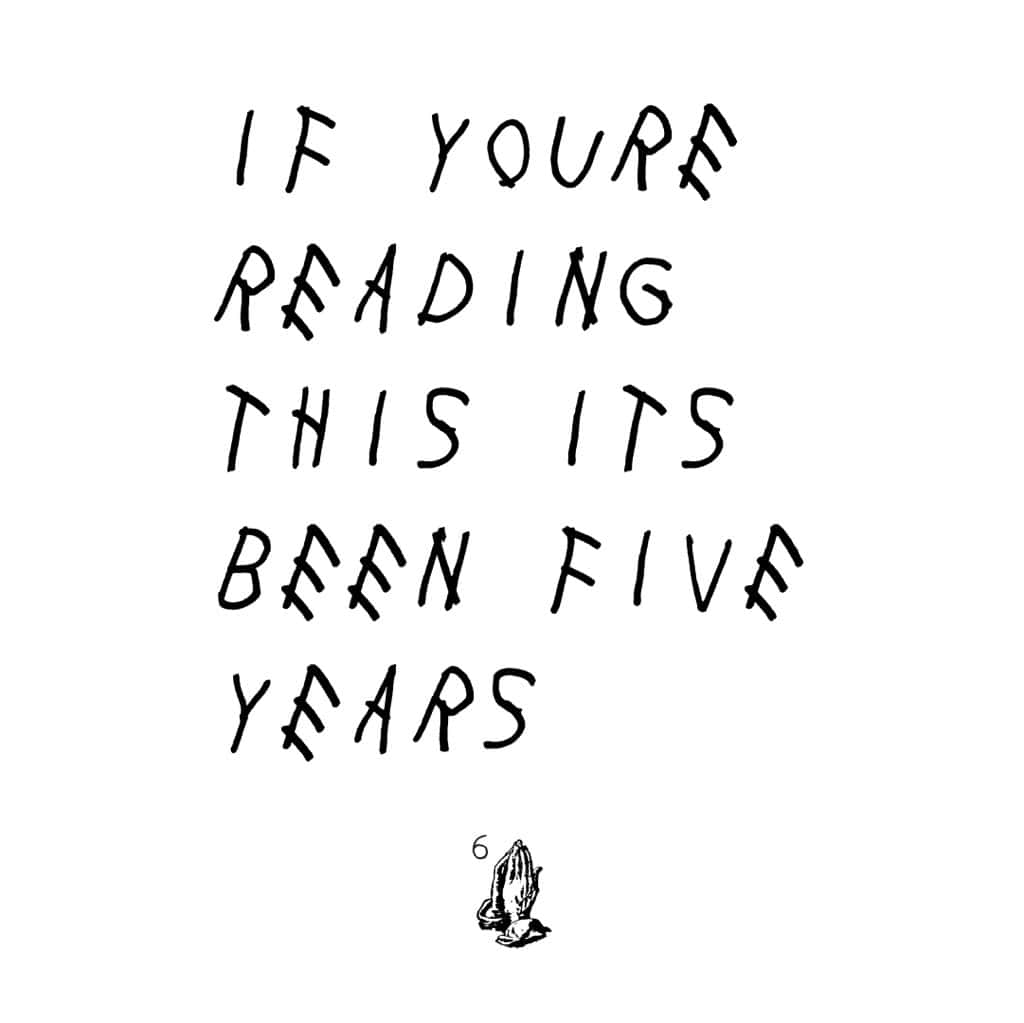 If Youre Reading Drake, praying hands icon, handwritten text, SD Desktop Wallpaper
