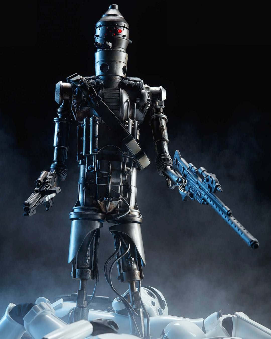 IG-88, black armored droid, two blasters, HD Phone Wallpaper