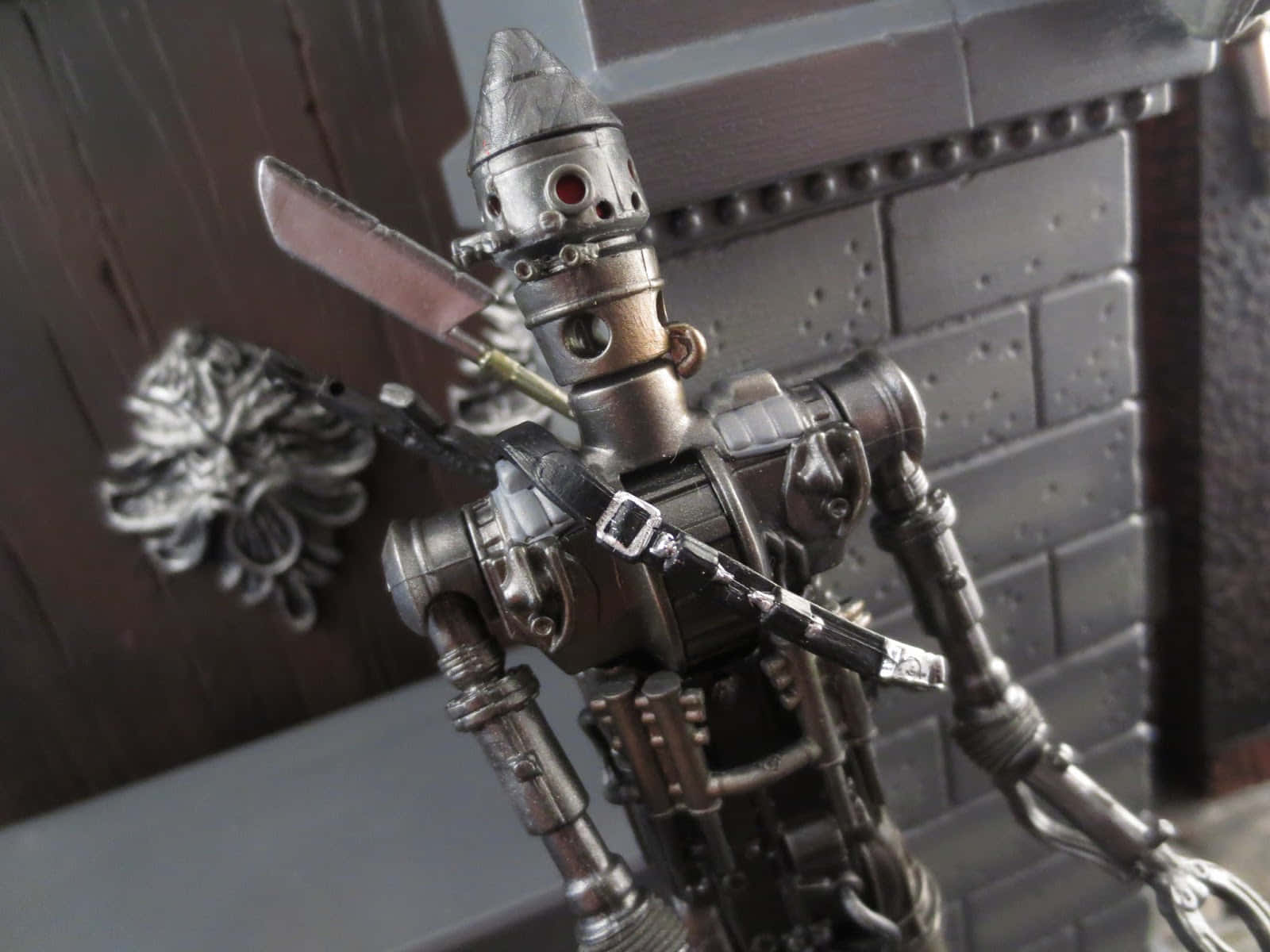 IG-88, steampunk robot figurine, sword, HD Desktop Wallpaper