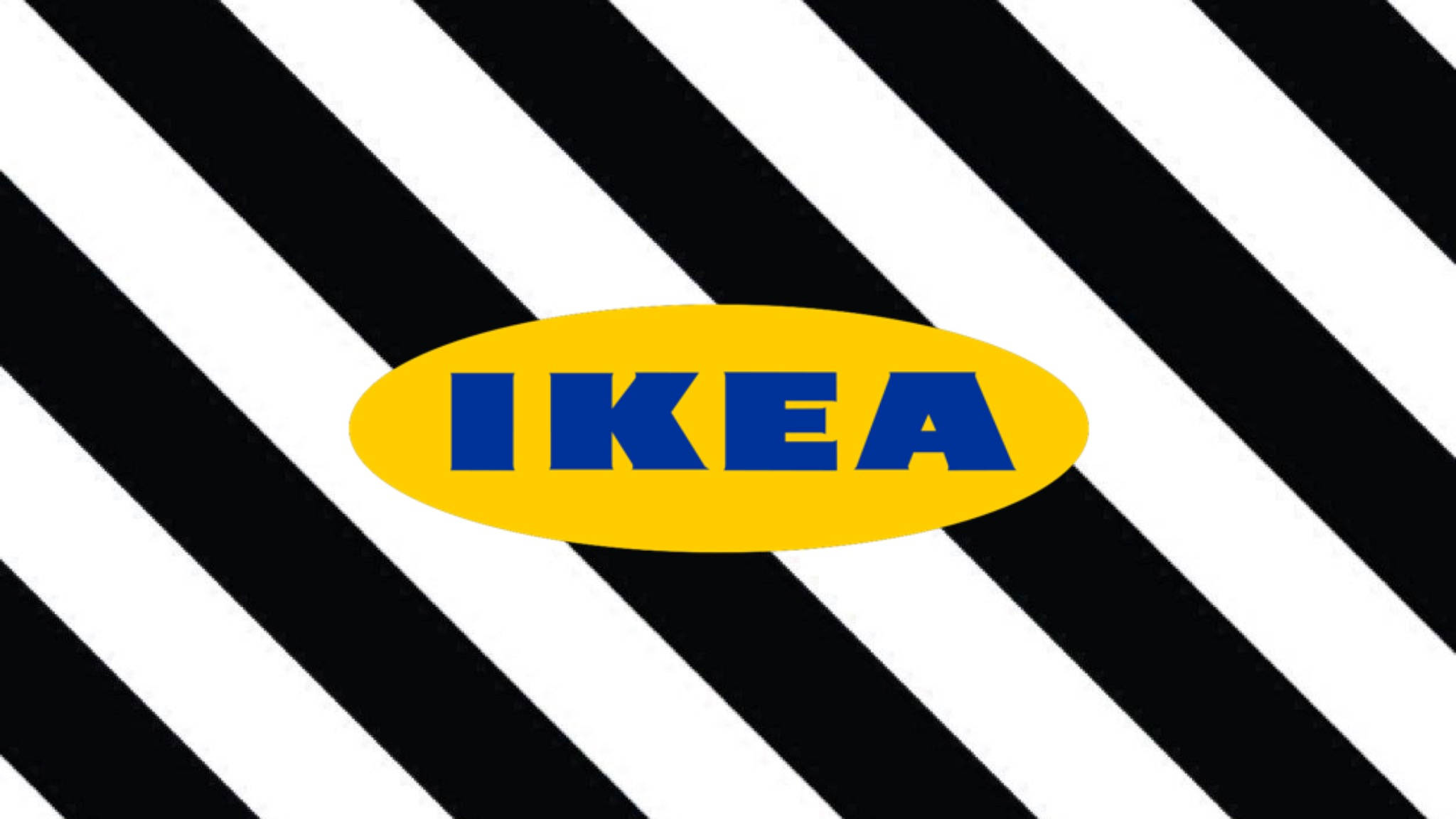 IKEA, blue text, yellow oval, Full HD Desktop Wallpaper