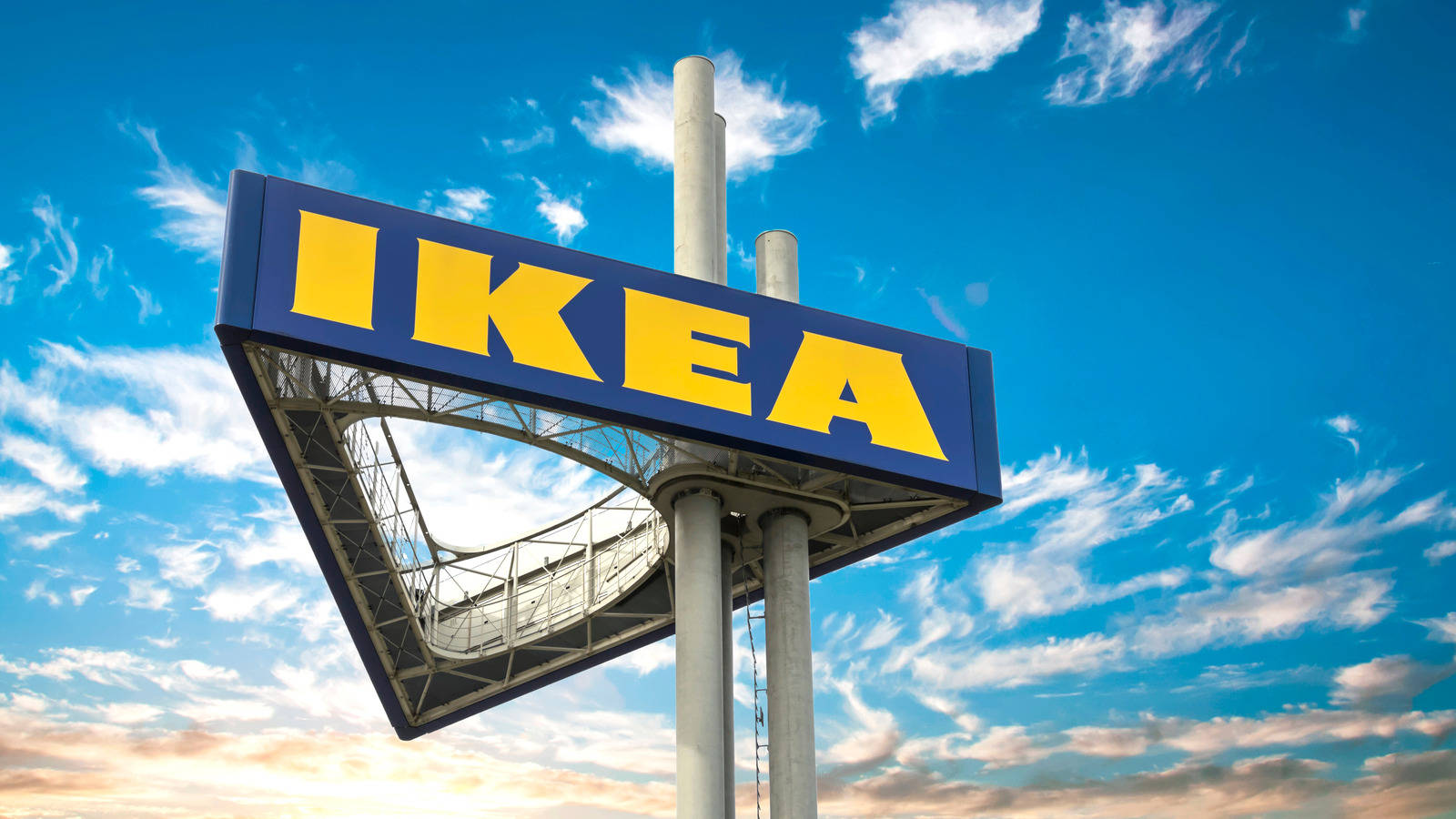 IKEA, blue and yellow, vibrant blue sky, HD Desktop Wallpaper