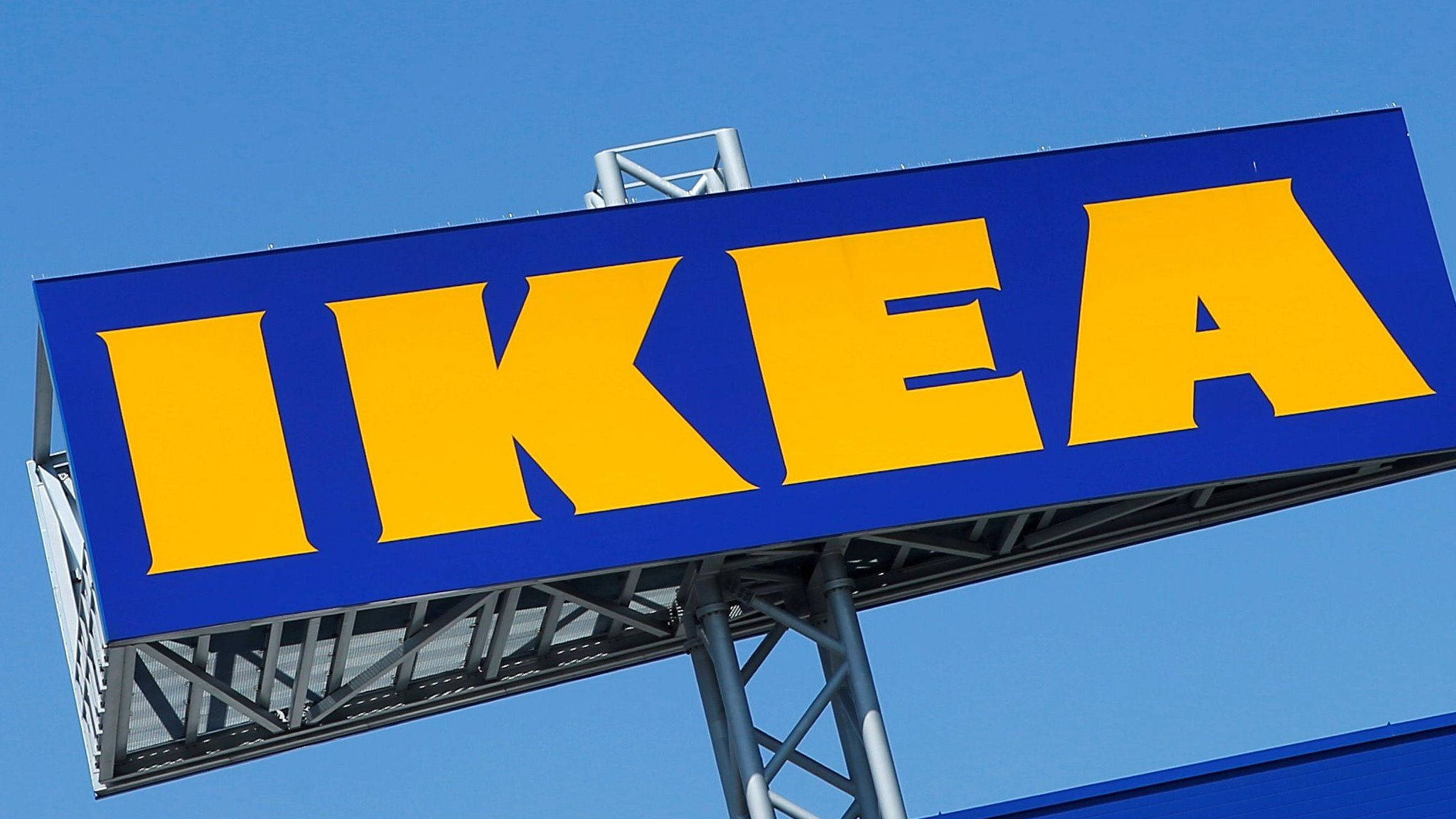 IKEA, blue and yellow, clear blue sky, Full HD Desktop Wallpaper