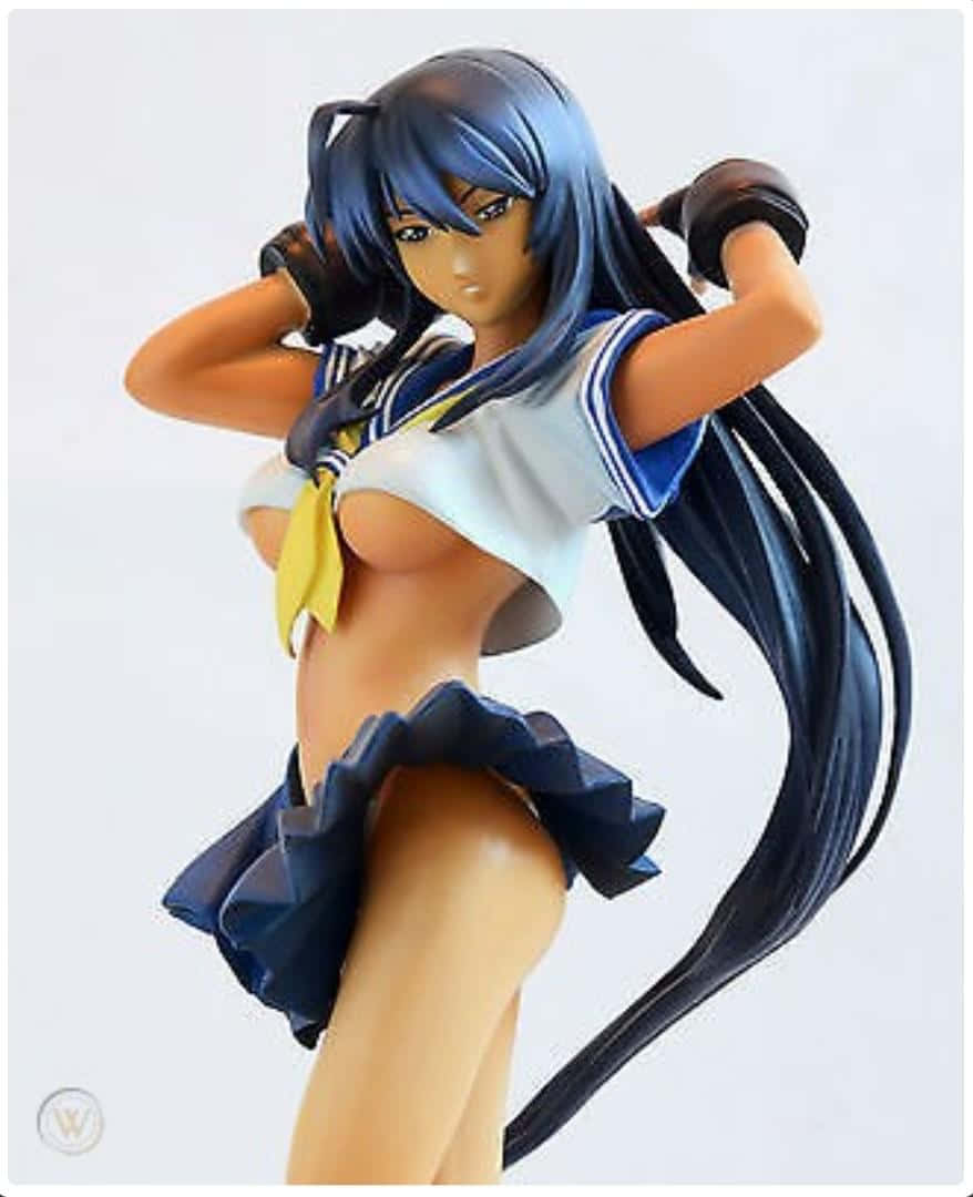 Ikki Tousen, blue-haired girl, sailor outfit, SD Phone Wallpaper