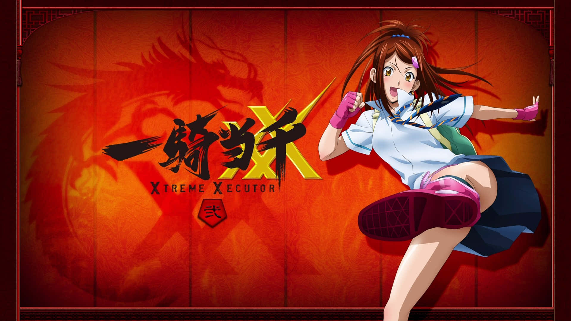 Ikki Tousen, anime girl, school uniform, Full HD Desktop Wallpaper