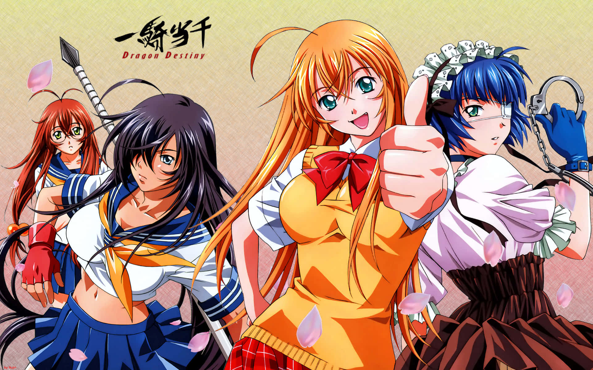 Ikki Tousen, anime girls, long hair, Full HD Desktop Wallpaper
