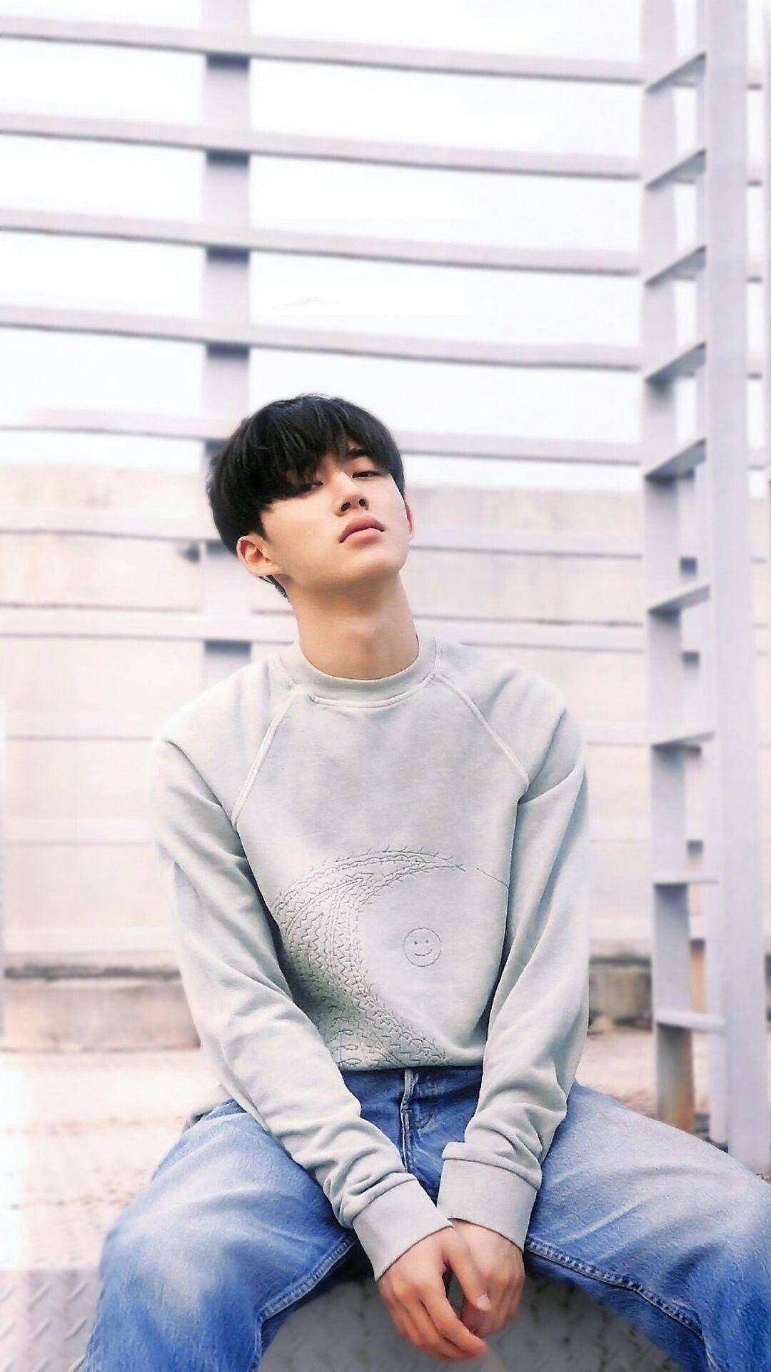 B.I, IKON, light gray sweatshirt, Full HD Phone Wallpaper
