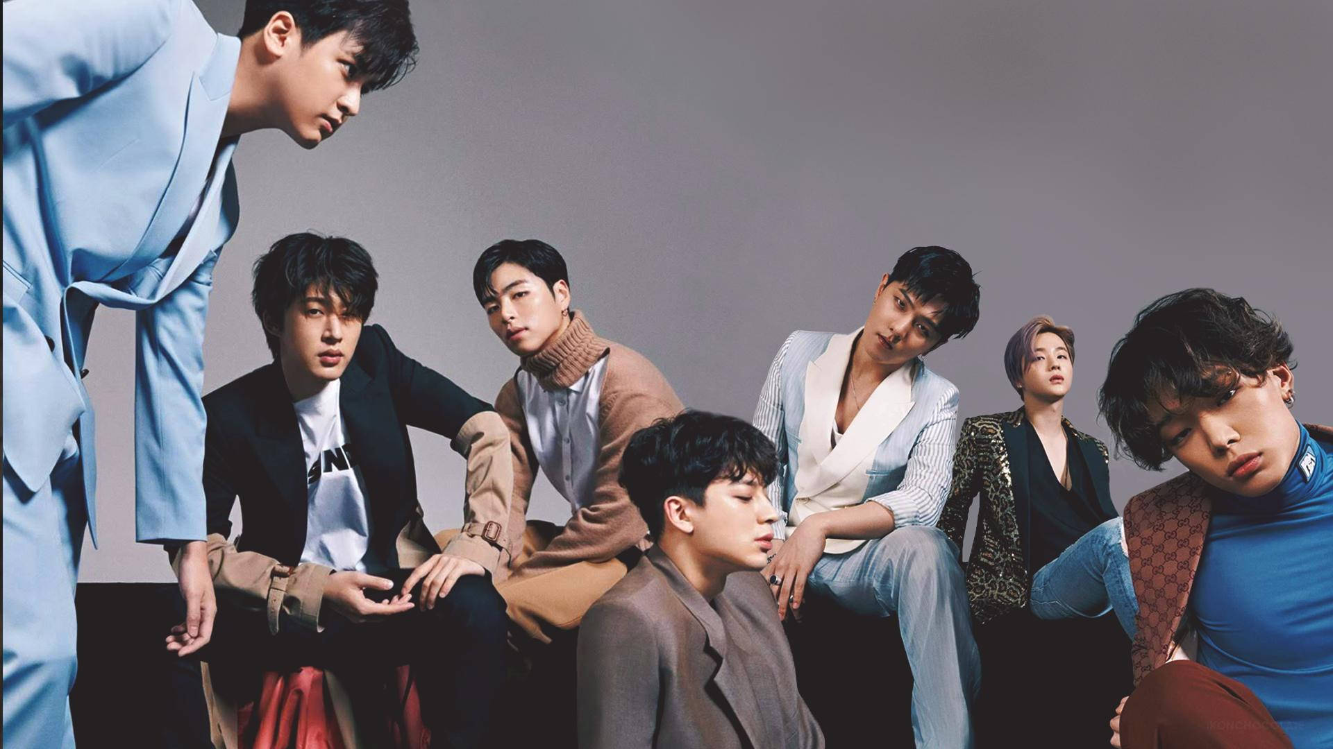 IKon, Kpop Group, seven stylish young men, Full HD Desktop Wallpaper
