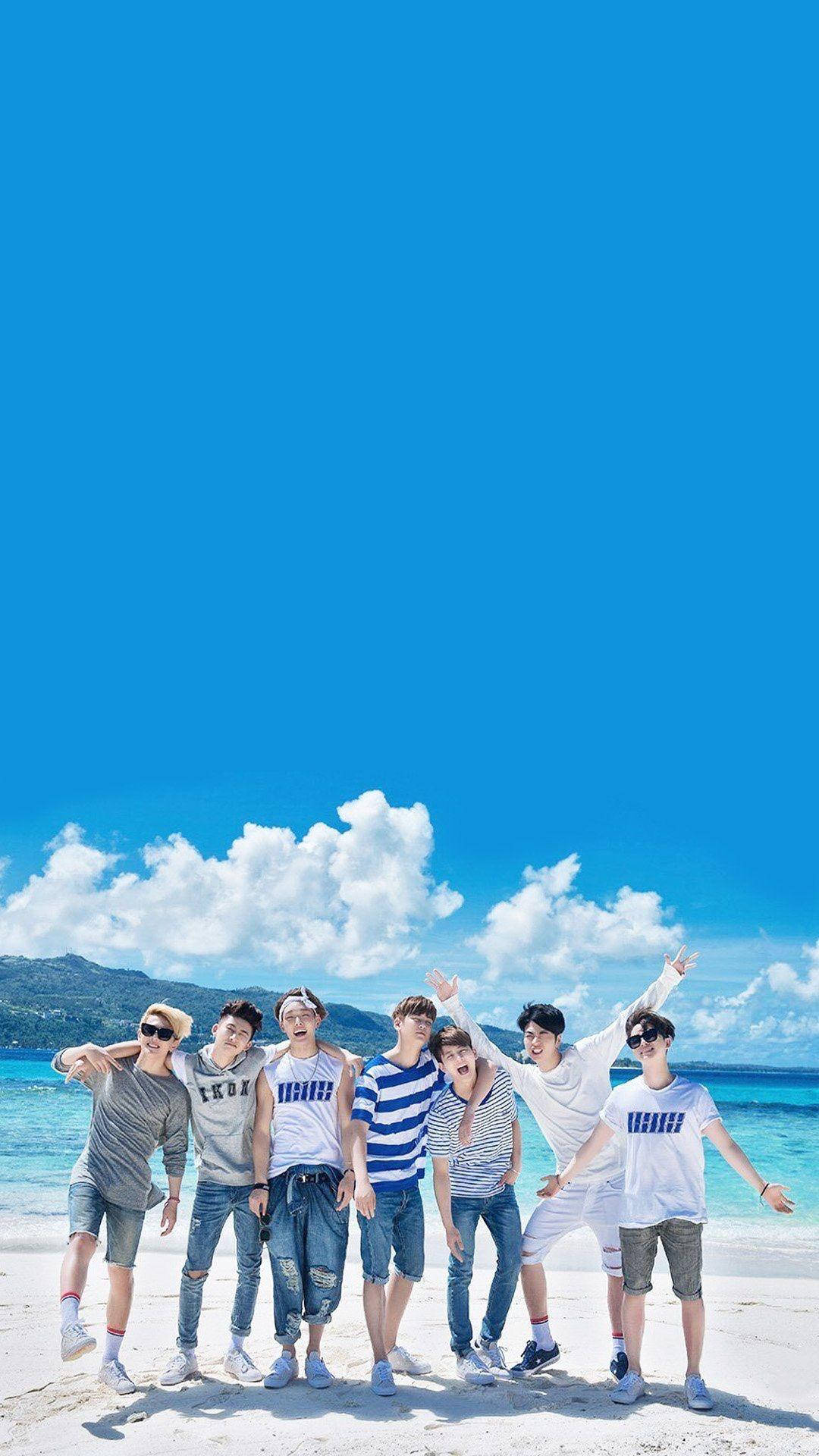 Ikon, Summer Beach, white sand shore, Full HD Phone Wallpaper