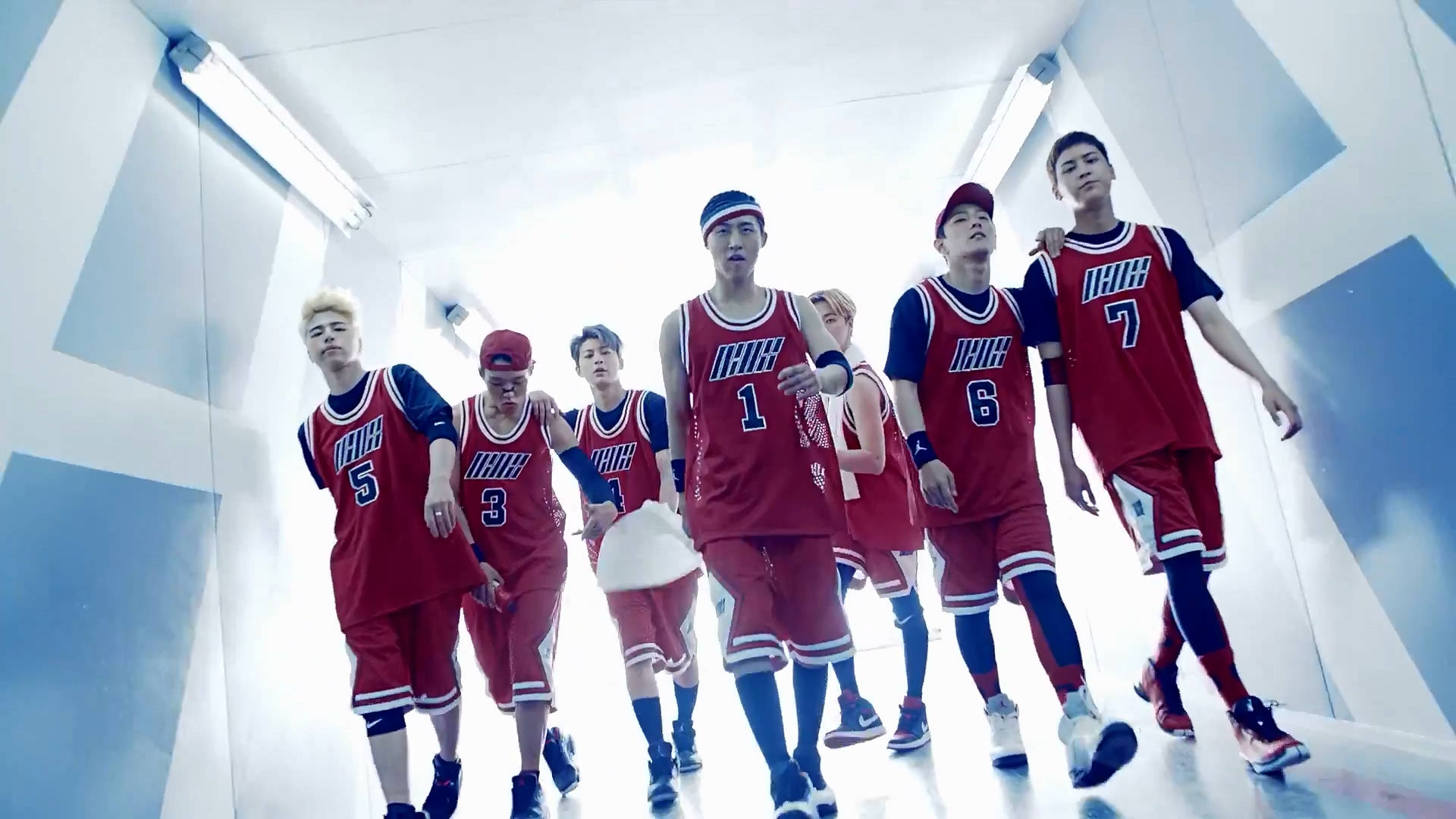 IKon, jersey shirts, red uniforms, Full HD Desktop Wallpaper