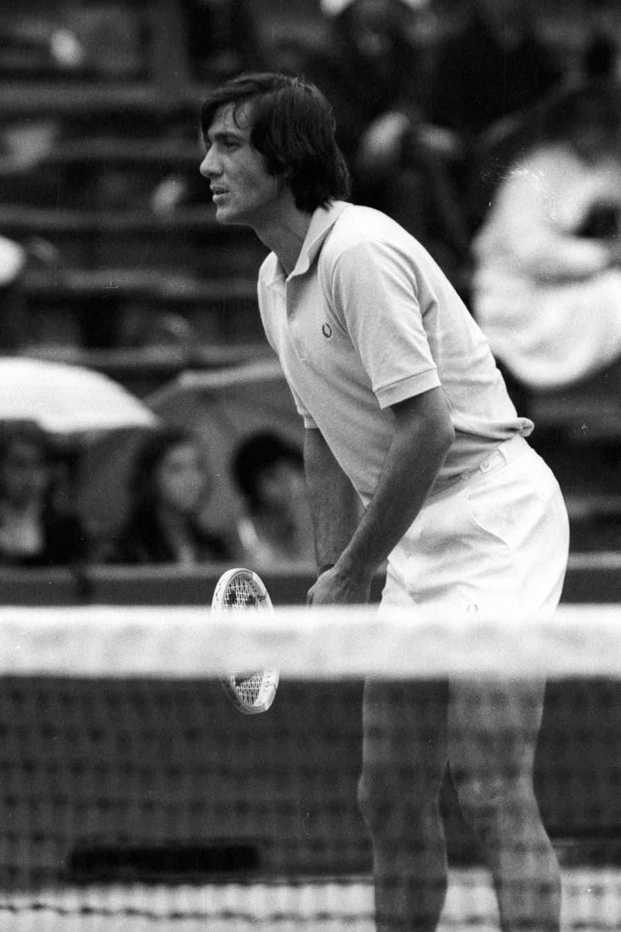 Ilie Năstase, black and white photo, tennis player, HD Phone Wallpaper