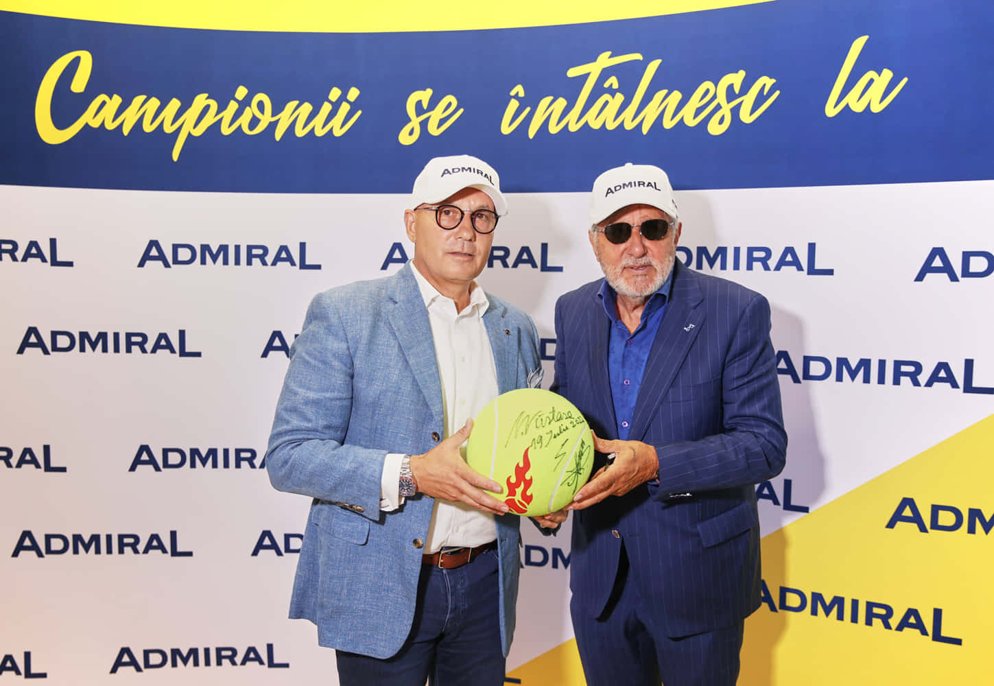 Ilie Năstase, green ball, branded backdrop, HD Desktop Wallpaper