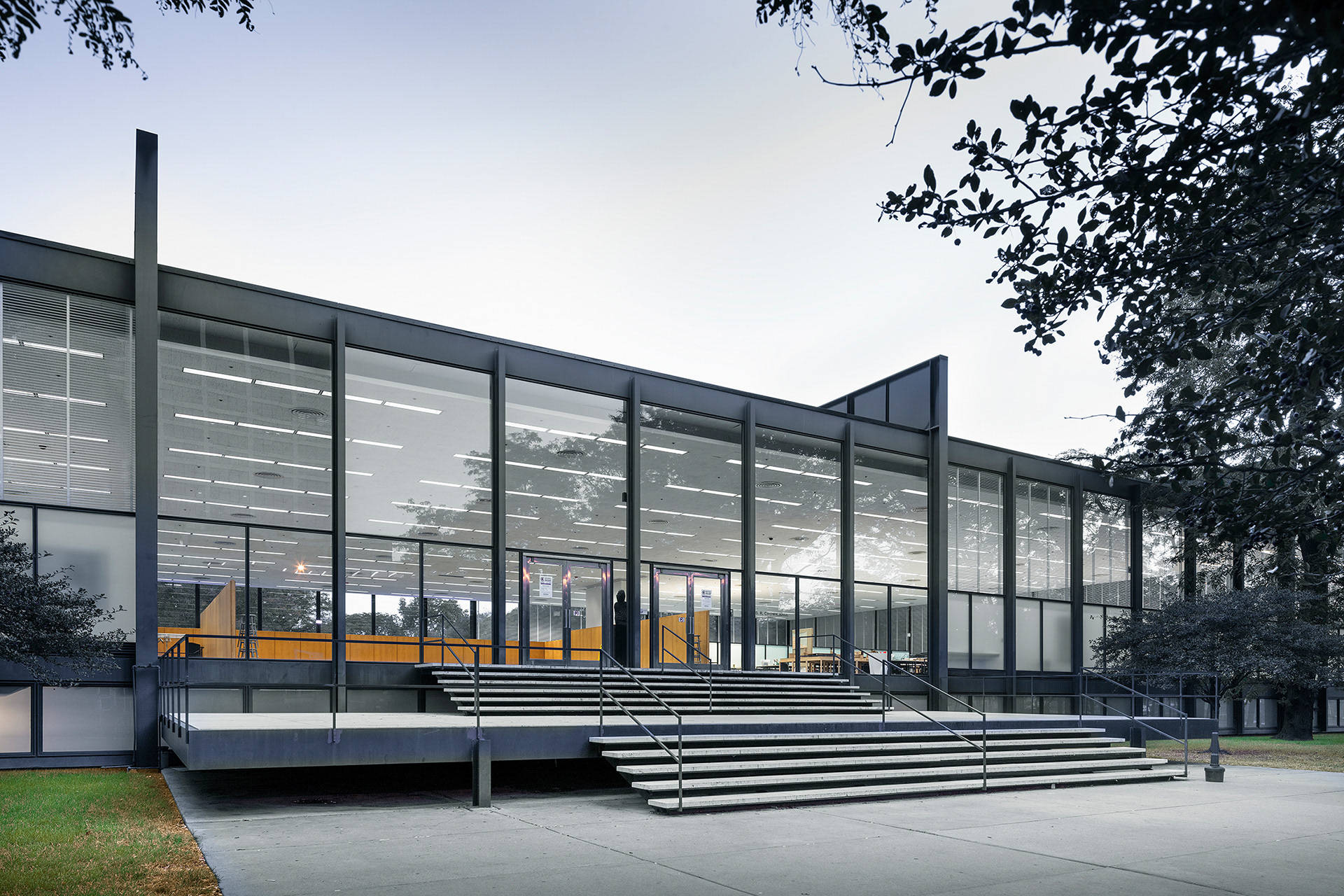 Illinois Institute Of Technology, glass building, steel frame, Full HD Desktop Wallpaper