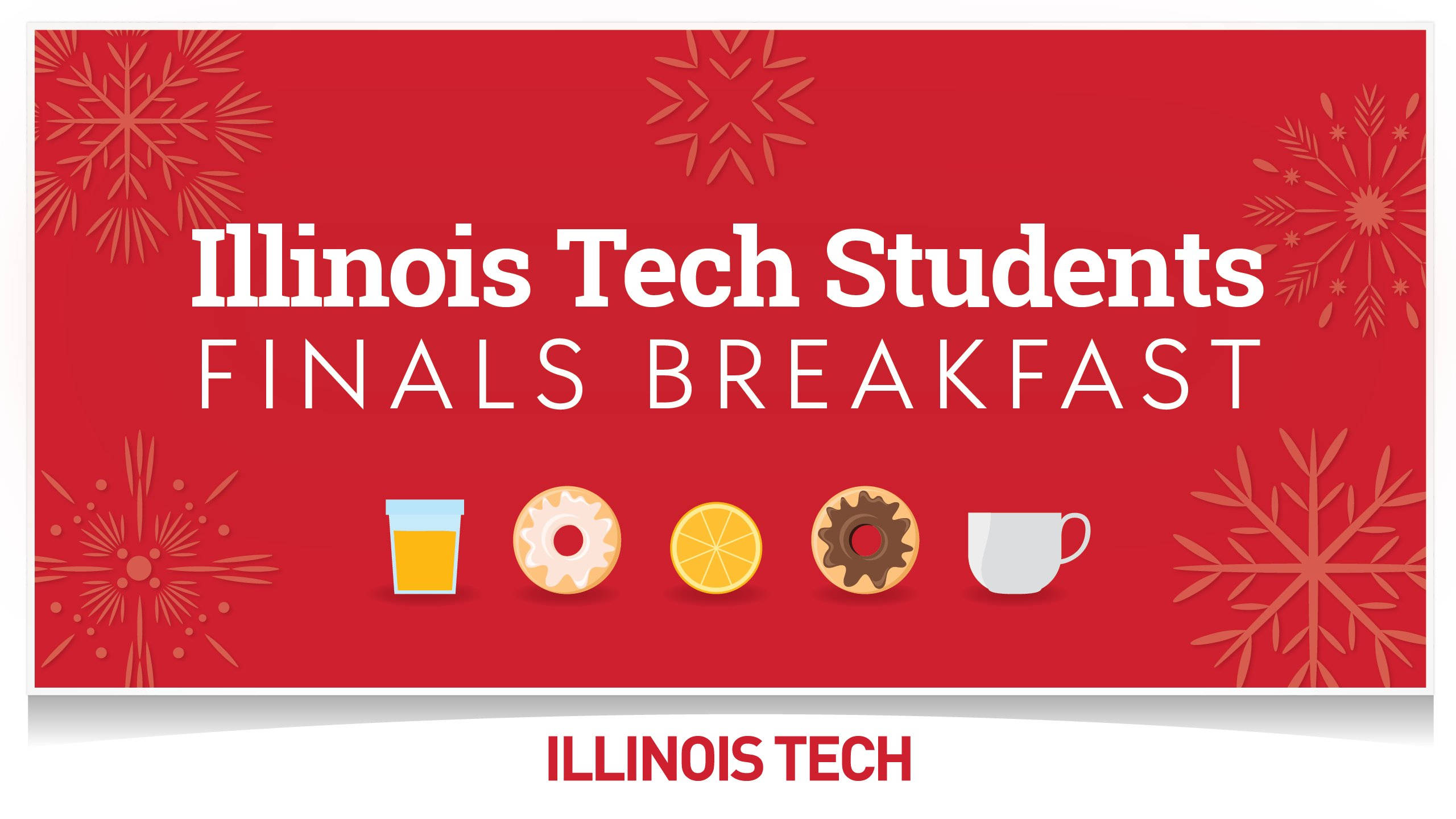 Illinois Institute Of Technology, Finals Breakfast, red banner, 2K Desktop Wallpaper