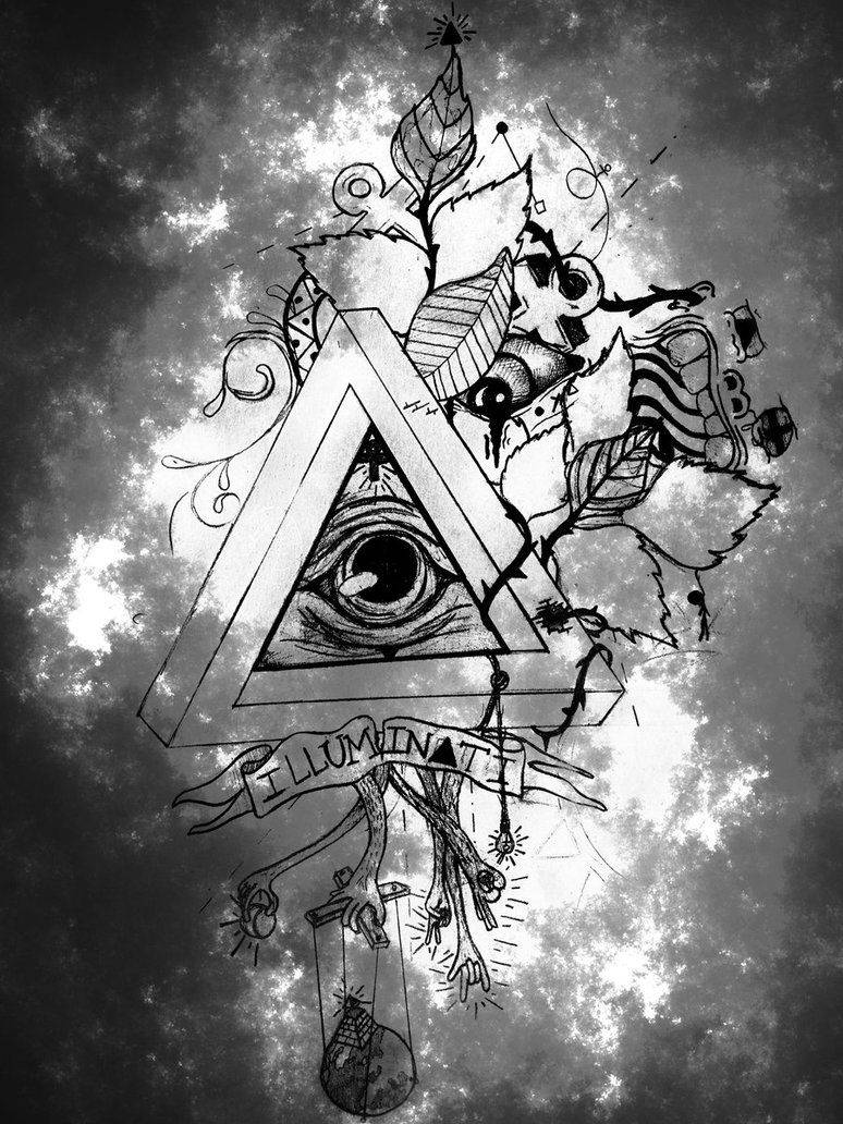 Illuminati, all-seeing eye, triangle, SD Phone Wallpaper