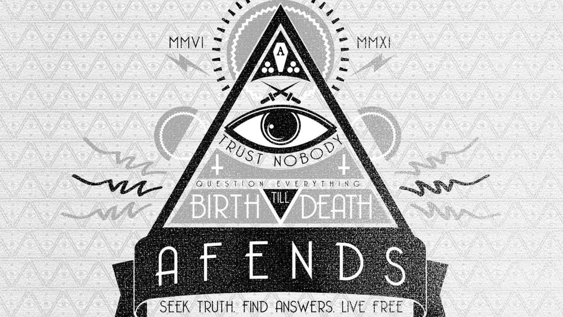 Illuminati, all-seeing eye, triangle, Full HD Desktop Wallpaper