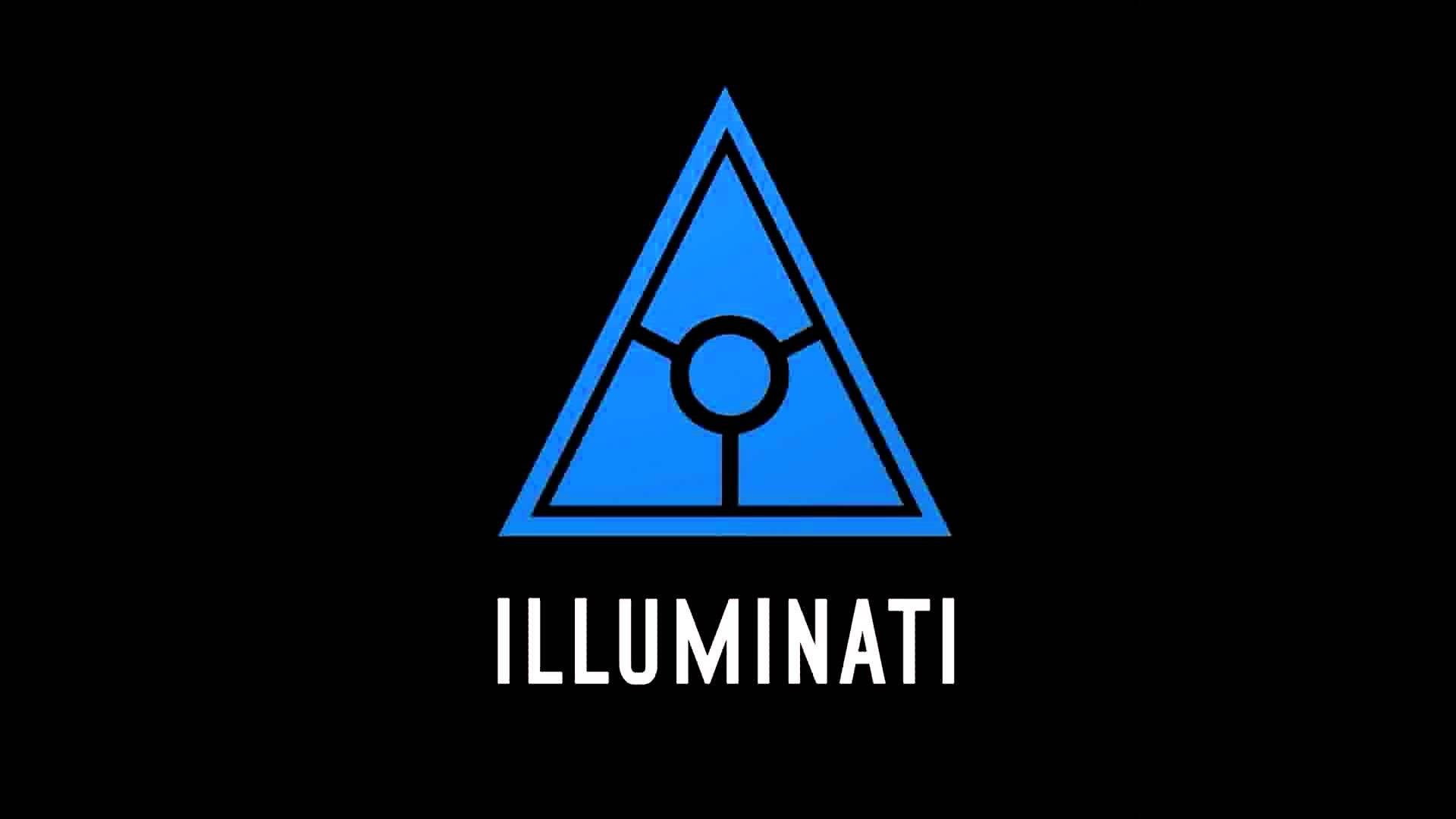 Illuminati, blue triangle, eye symbol, Full HD Desktop Wallpaper
