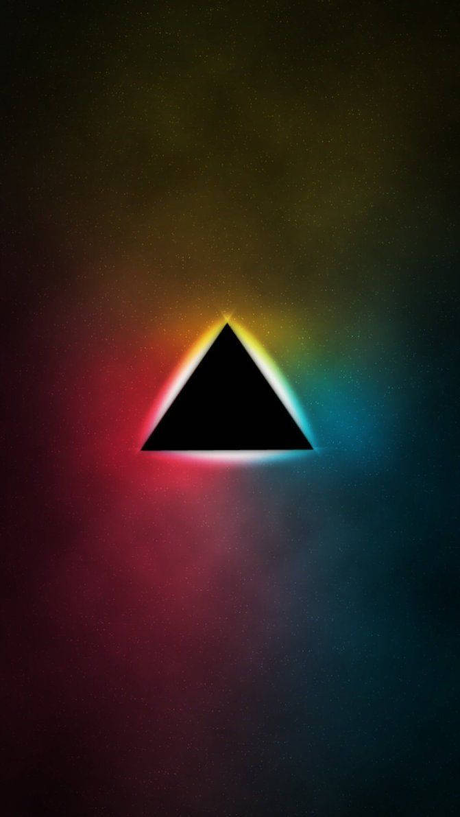 Illuminati, rainbow triangle, black triangle, SD Phone Wallpaper