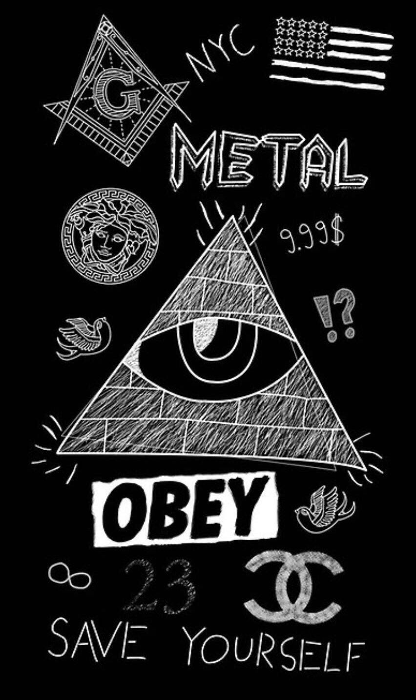 Illuminati, pyramid eye, obey, HD Phone Wallpaper