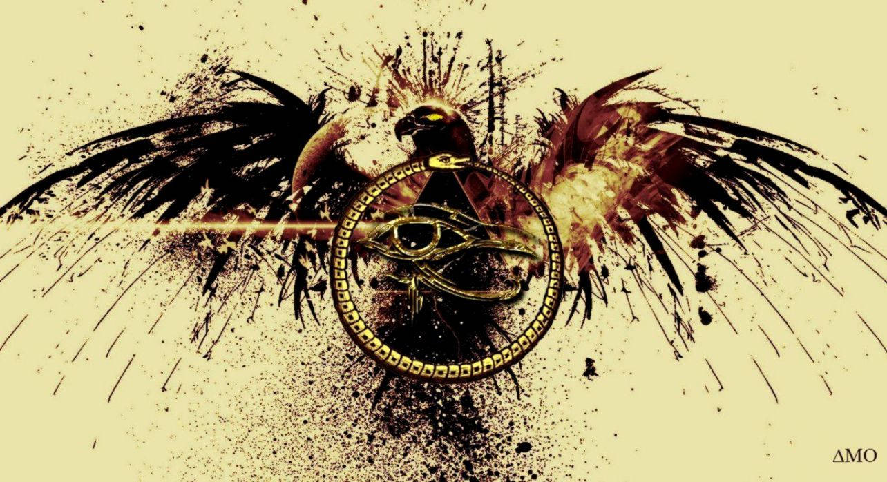 Illuminati, eagle, eye of Horus, HD Desktop Wallpaper