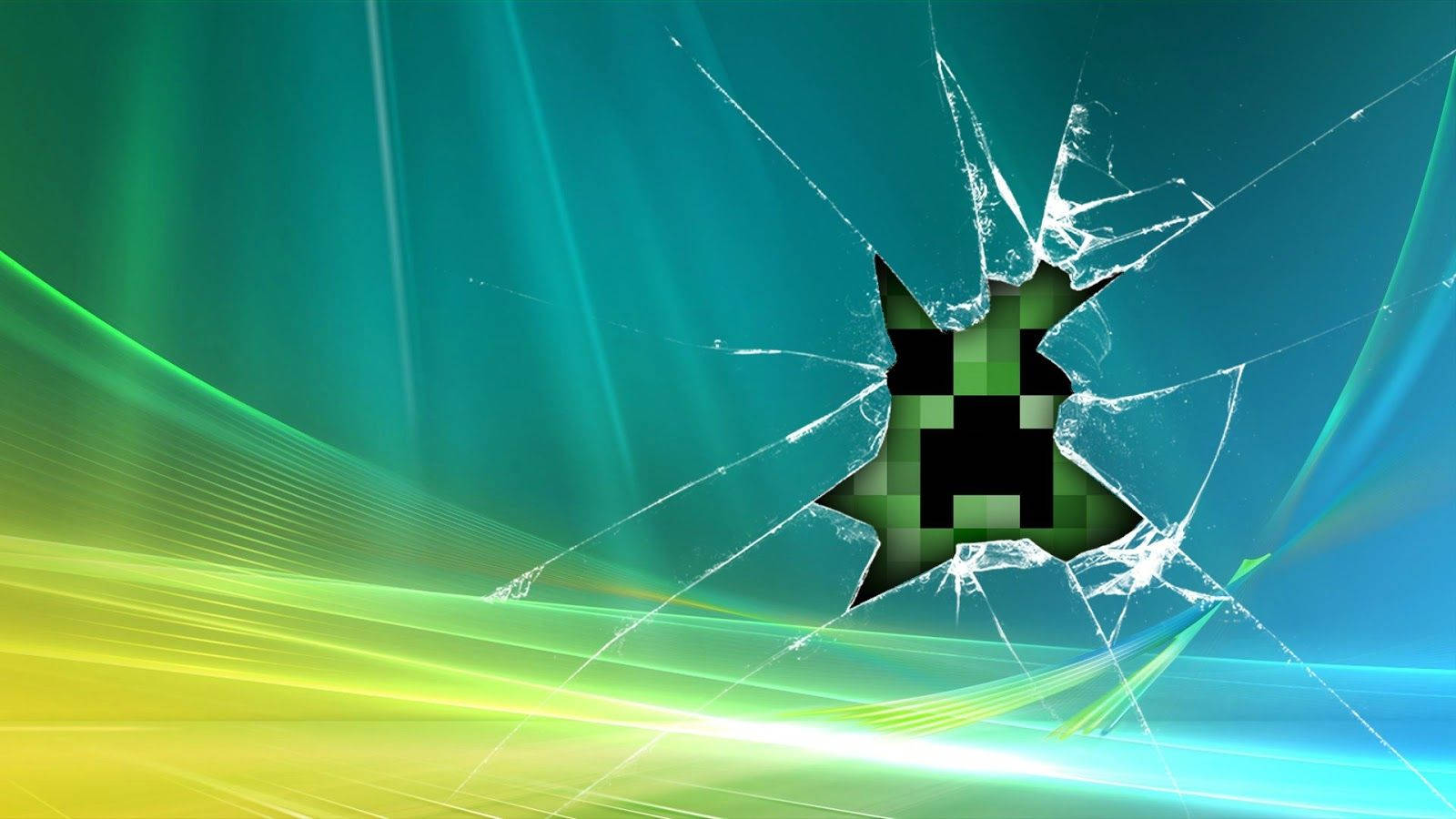 Illuminati, creeper, shattered glass, HD Desktop Wallpaper