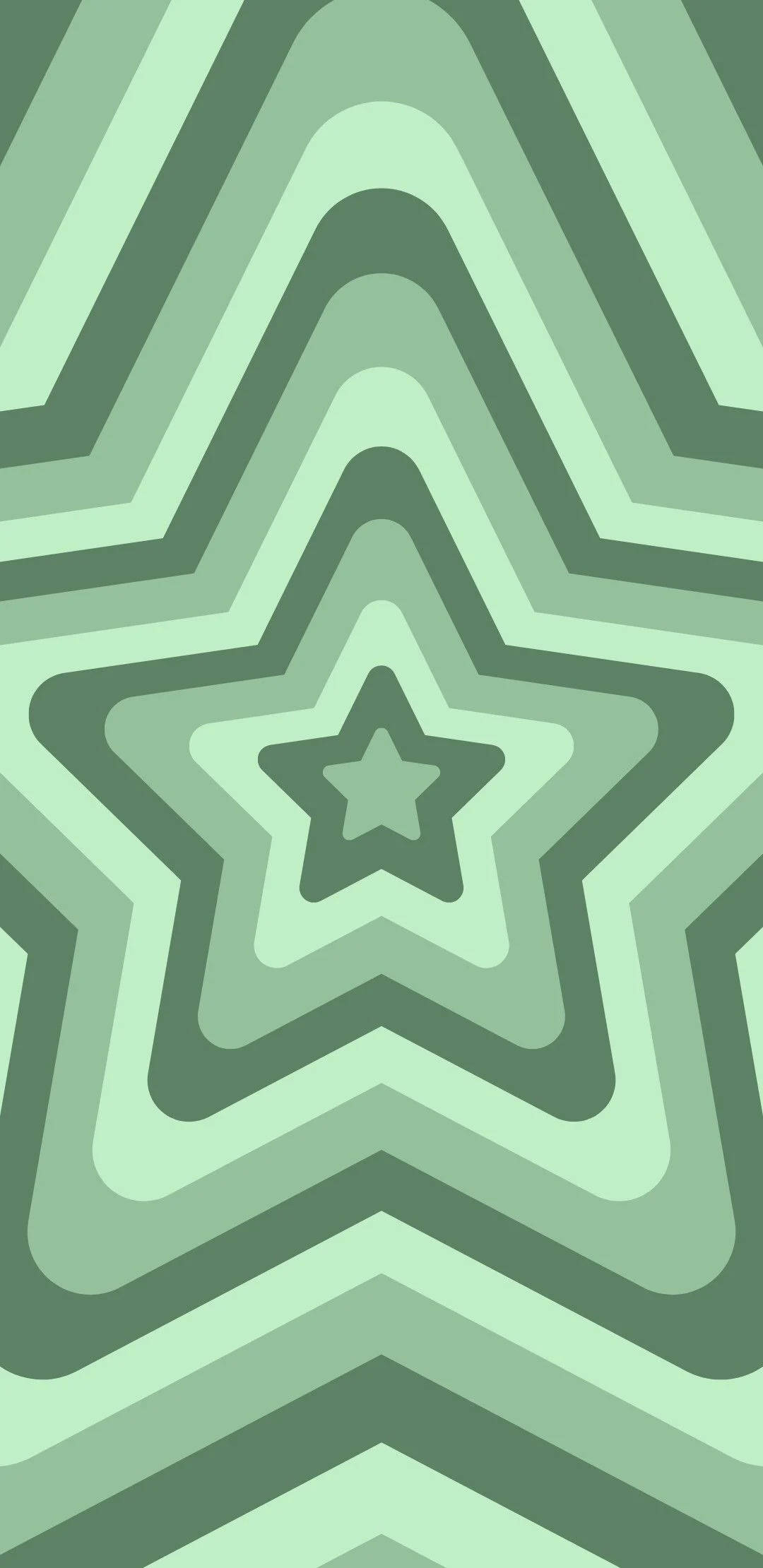green star loop, preppy pfp, nested stars, Full HD Phone Wallpaper