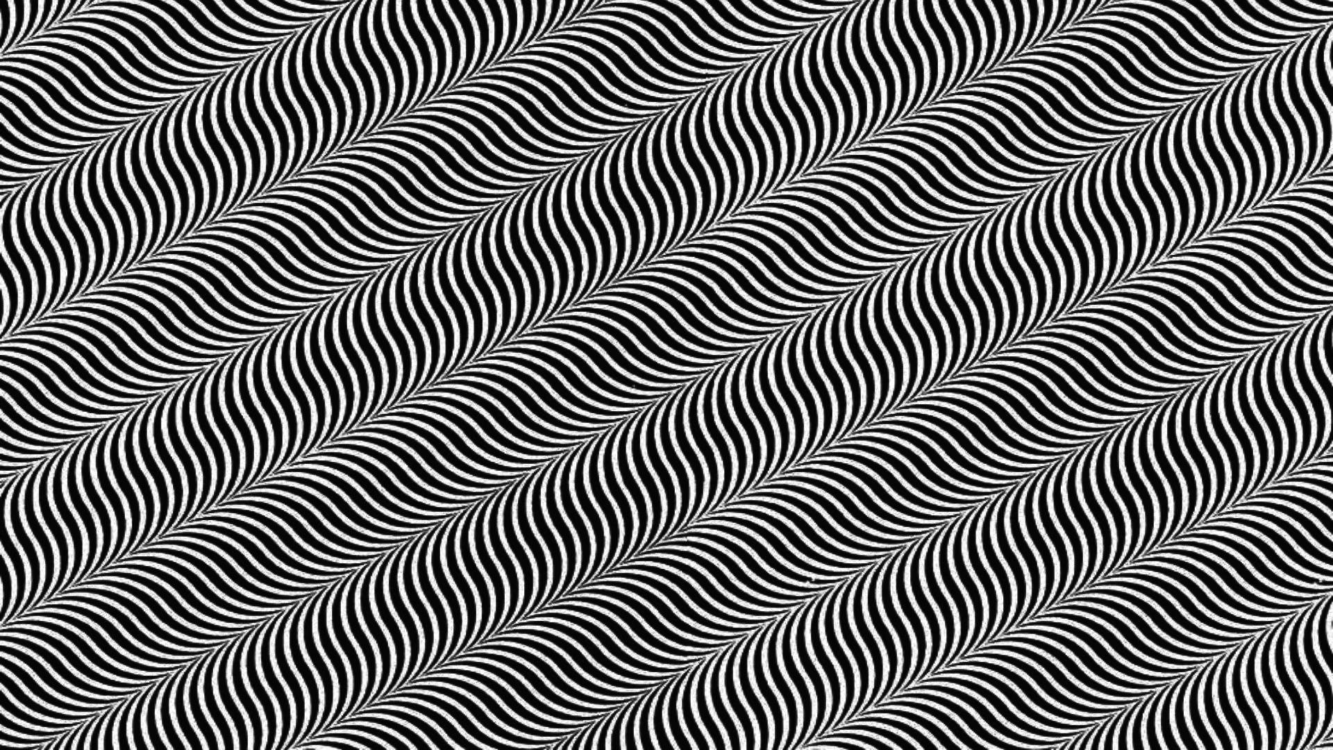 Illusion, swirly lines, black and white, Full HD Desktop Wallpaper