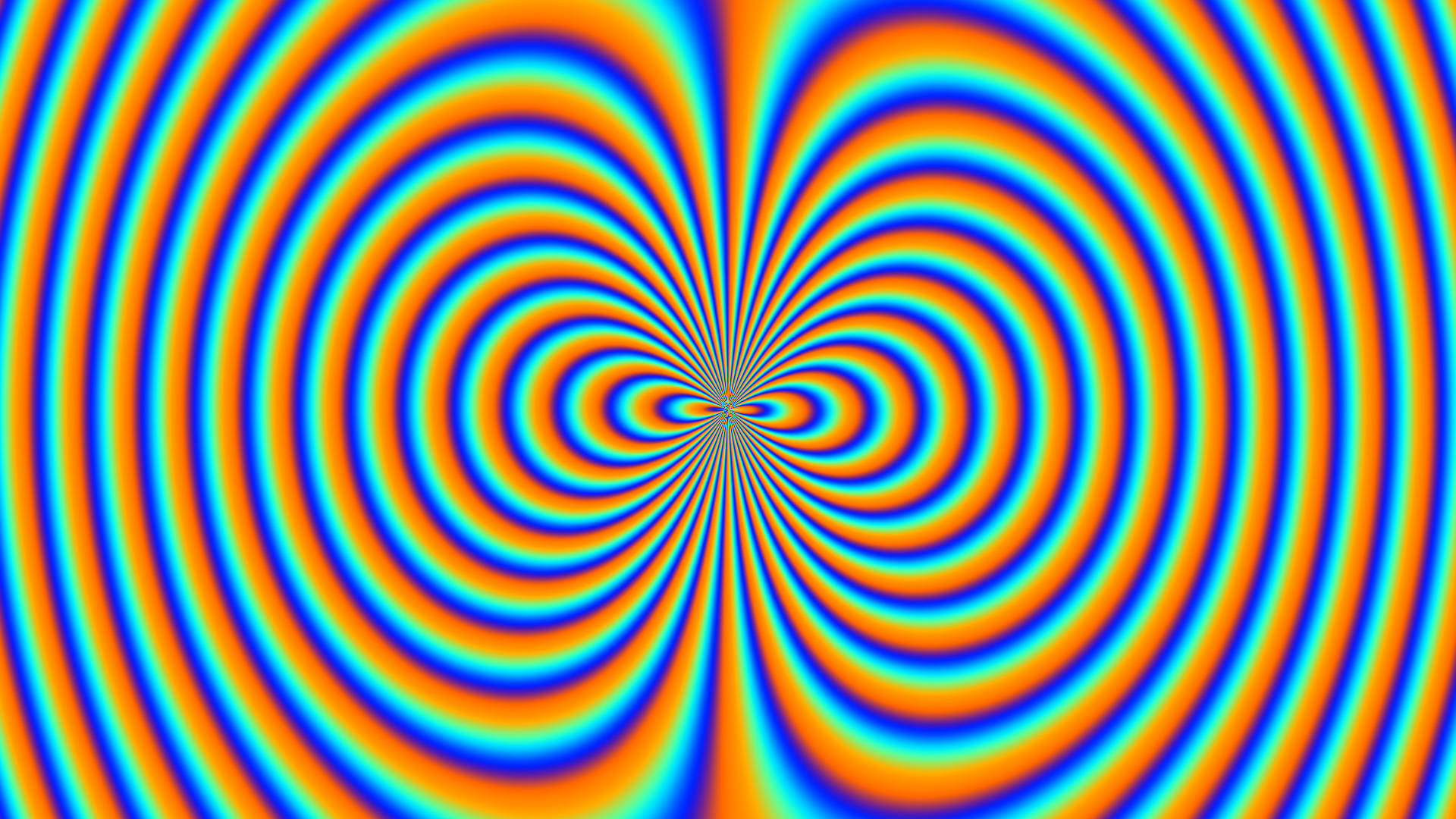 Illusion, colored curves, vibrant concentric circles, Full HD Desktop Wallpaper