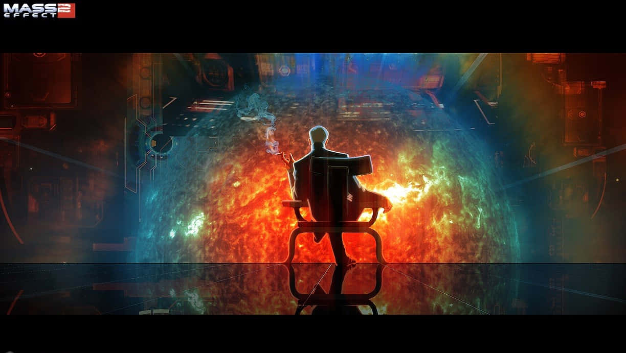 Illusive Man, command center, cosmic nebula, SD Desktop Wallpaper