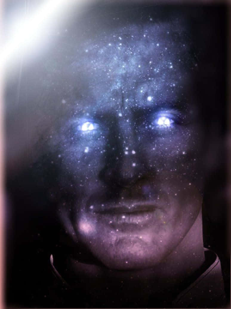 Illusive Man, starry galaxy, cosmic light, SD Phone Wallpaper