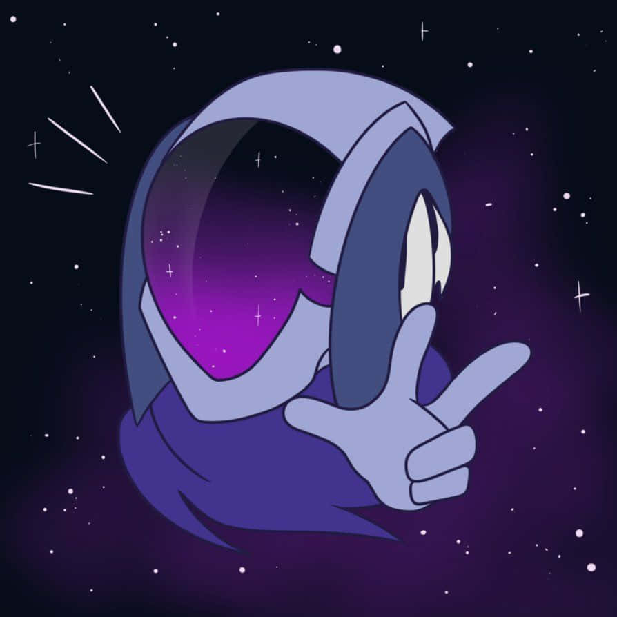 Cool Discord Server, purple helmet, galaxy inside, SD Desktop Wallpaper