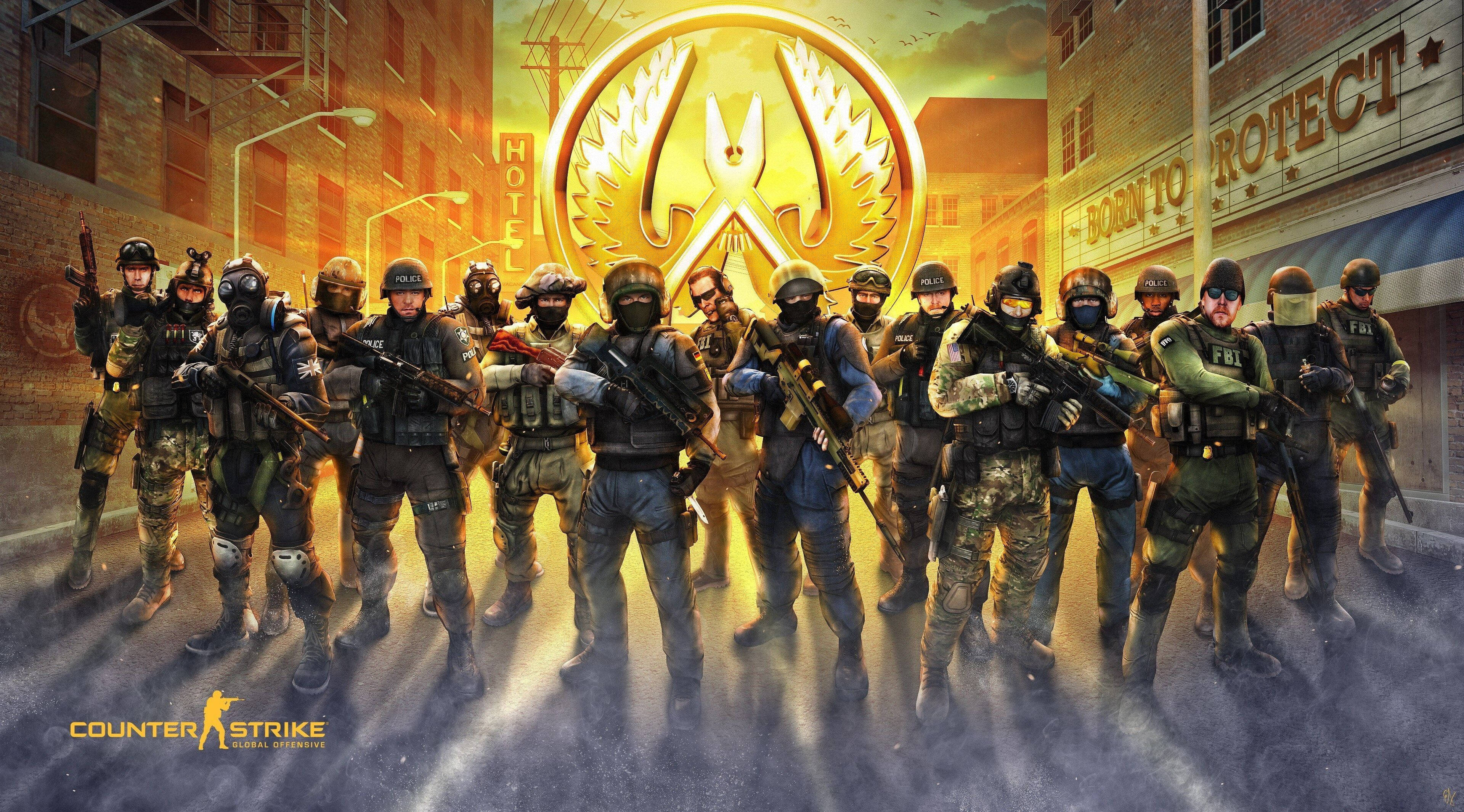 Counter-Terrorist faction, 4K CS:GO, urban combat gear, 4K Desktop Wallpaper