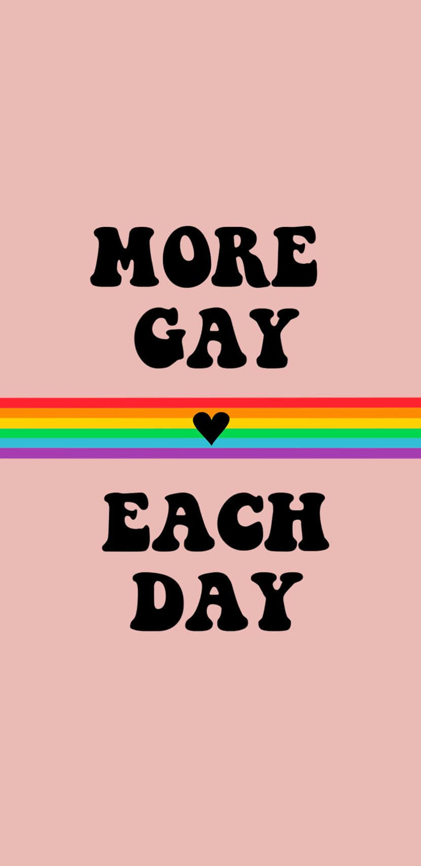 MORE GAY, rainbow stripe, heart, HD Phone Wallpaper
