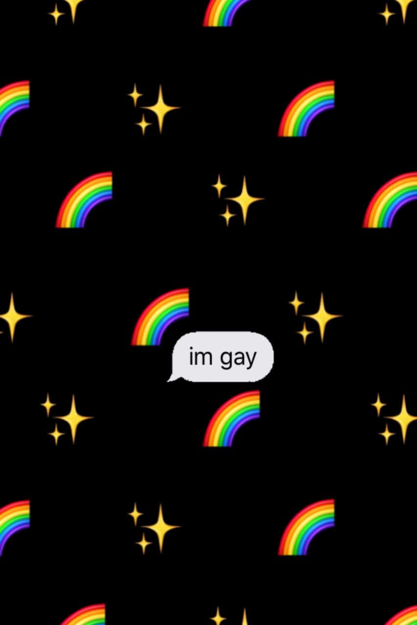 rainbow, stars, black background, HD Phone Wallpaper