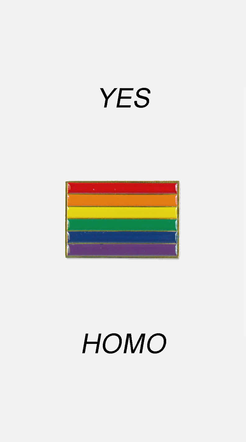 rainbow pride flag, YES, HOMO, HD Phone Wallpaper