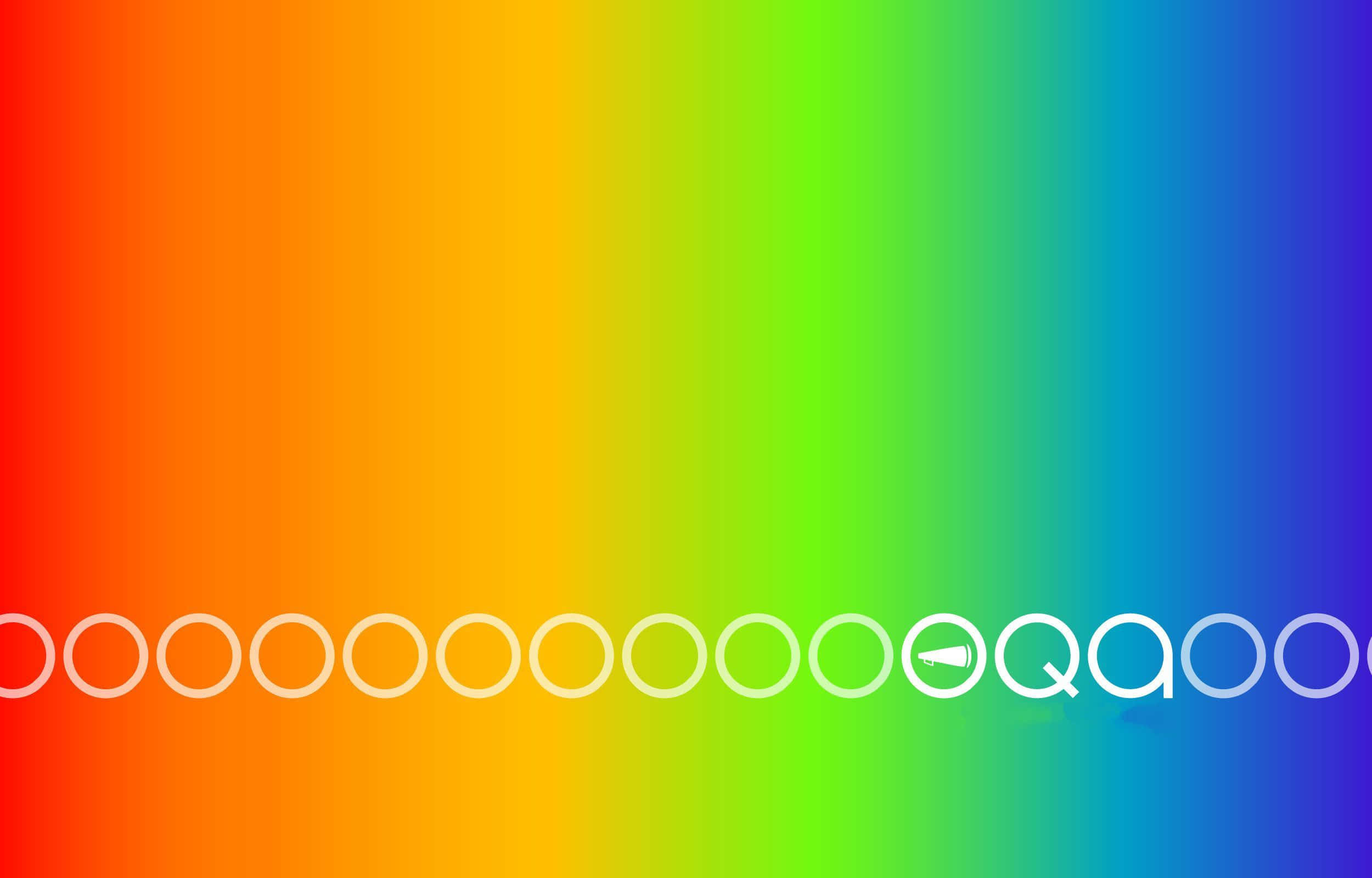 rainbow gradient, white circles, arrow pointing right, Full HD Desktop Wallpaper