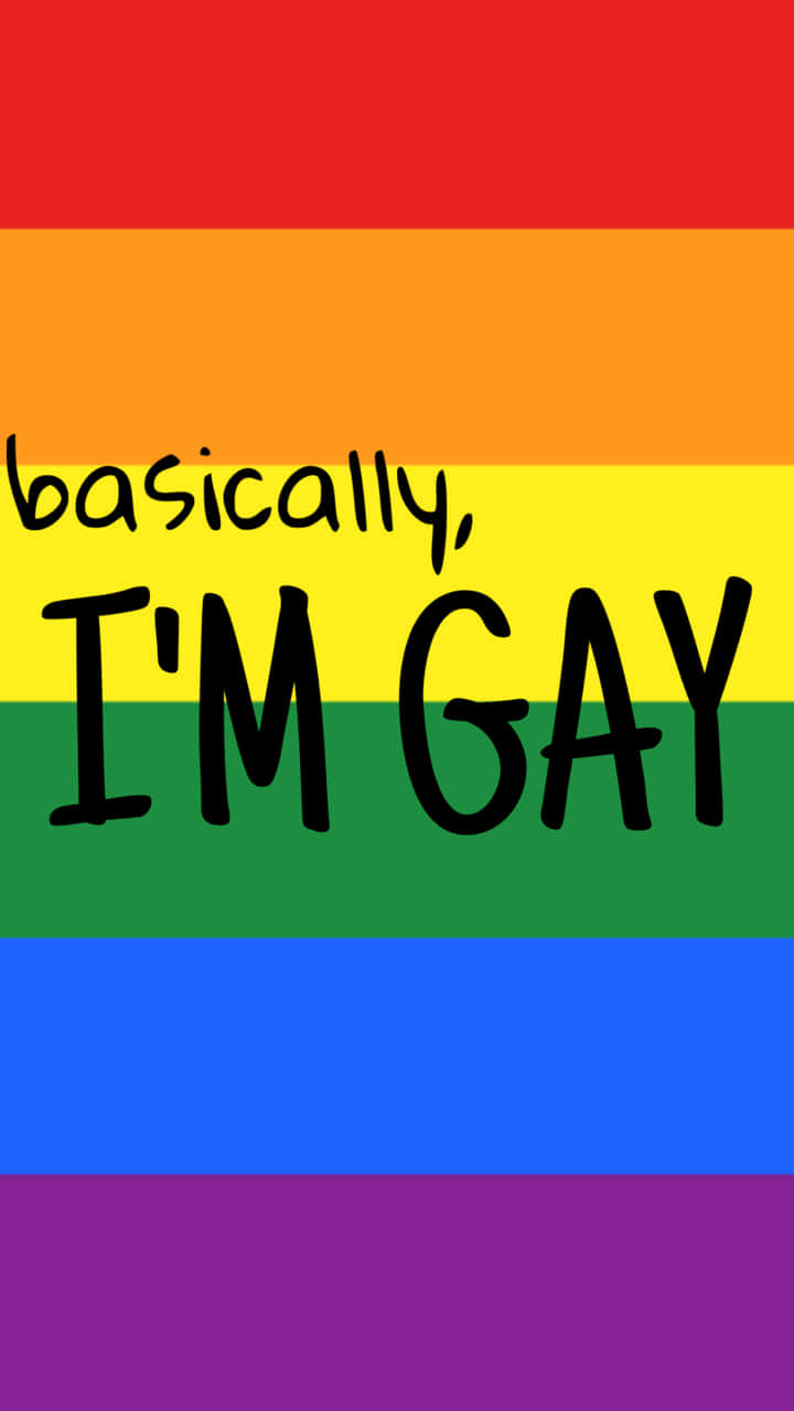 rainbow flag, black text, center stripe, HD Phone Wallpaper