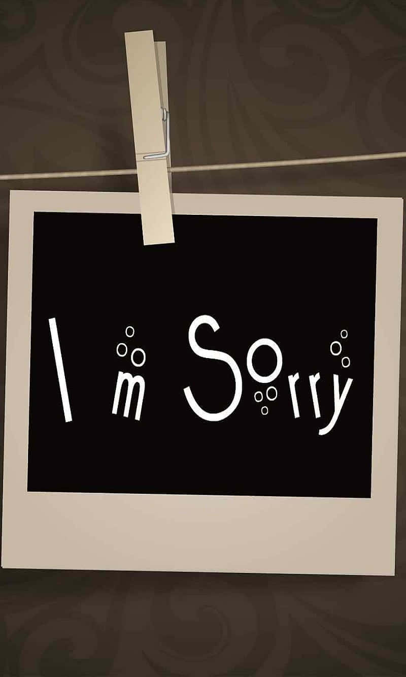 Apology Note Peggedon String, beige polaroid photo, I'm Sorry, HD Phone Wallpaper