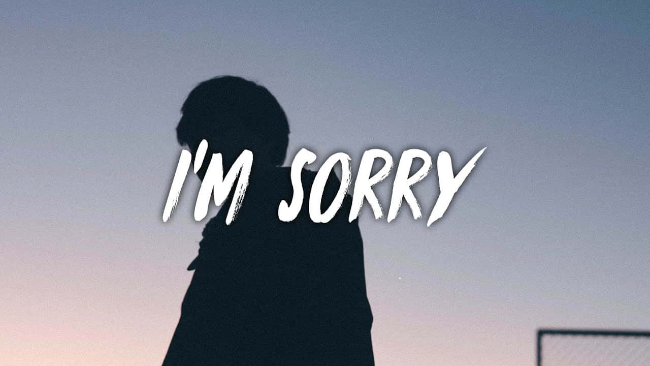 apology silhouette, twilight sky, white text, HD Desktop Wallpaper