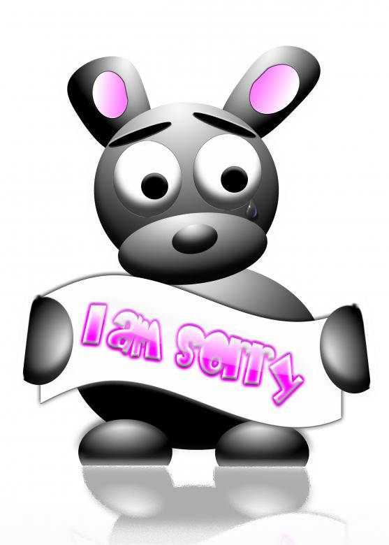 glossy black, cartoon bear, pink inner ears, SD Phone Wallpaper