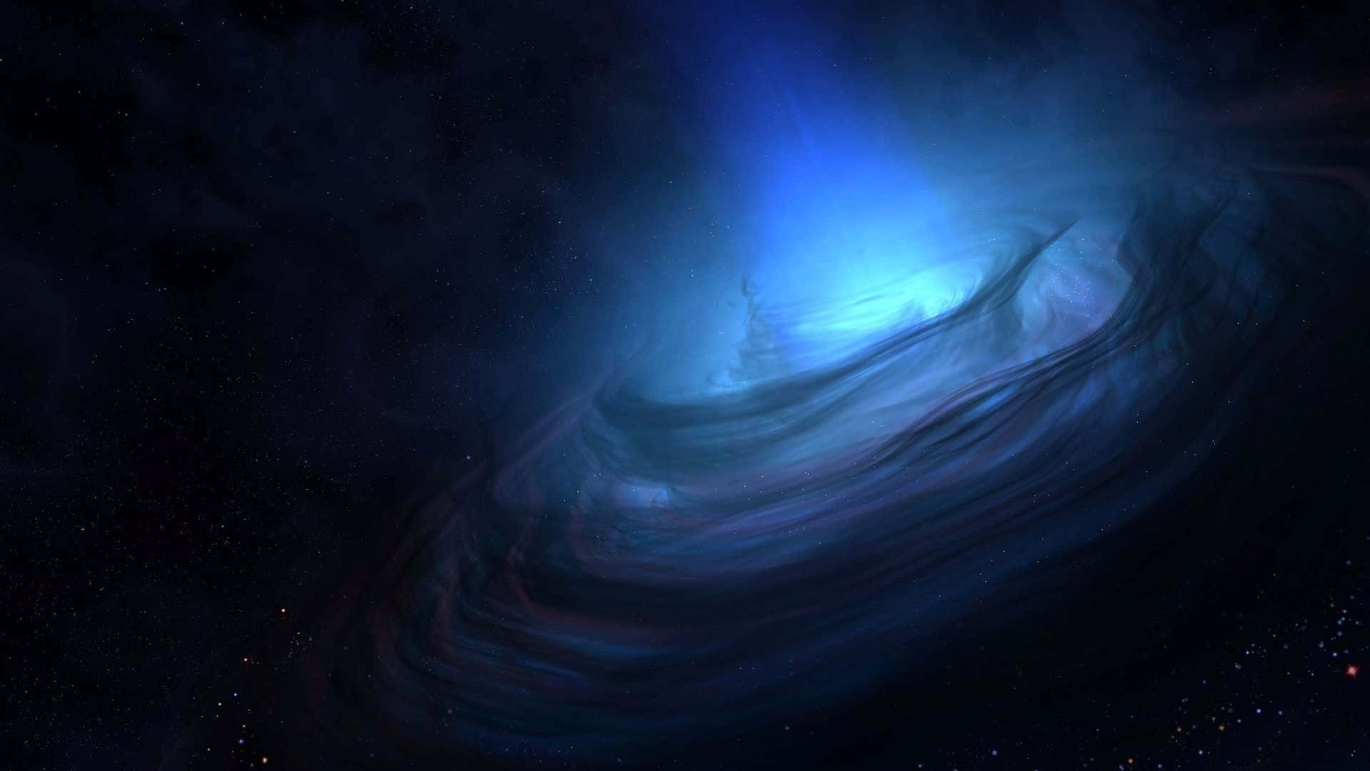 iMac Pro, wooden table, cosmic nebula, Full HD Desktop Wallpaper
