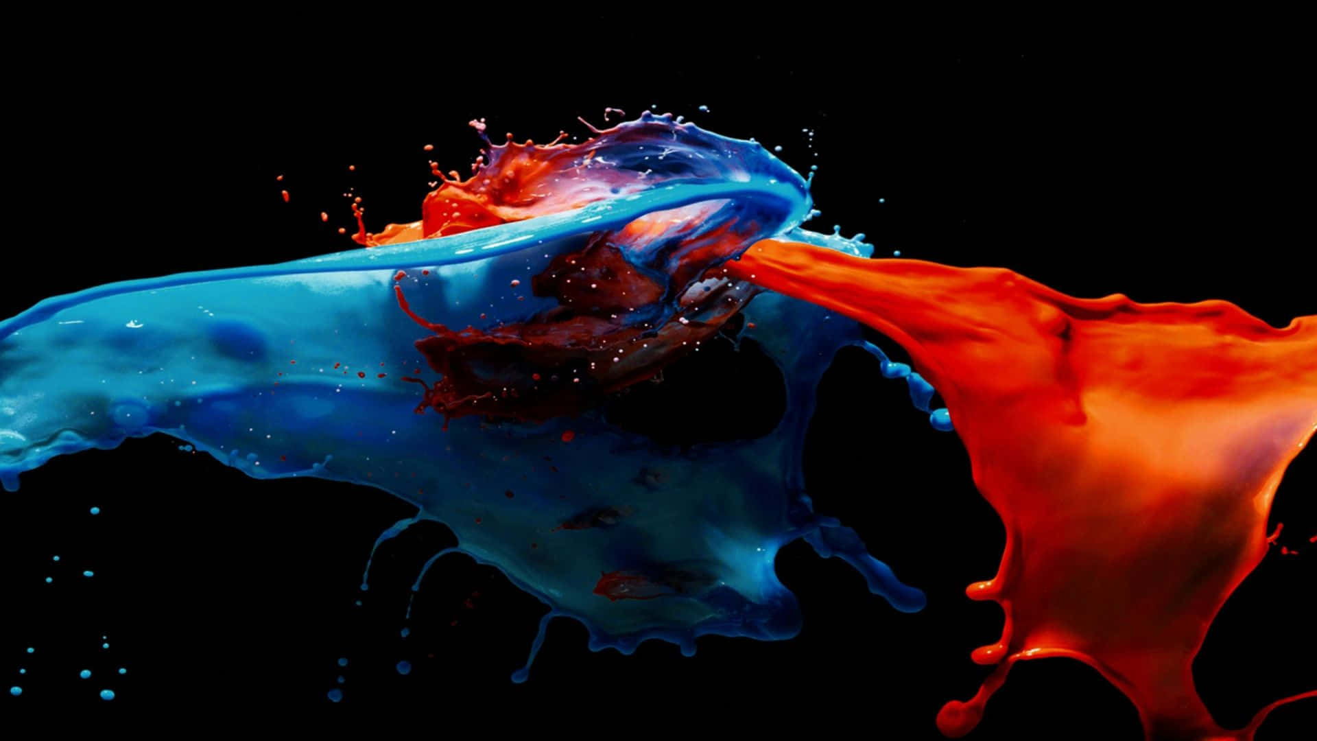 iMac Pro, wooden desk, vivid blue, Full HD Desktop Wallpaper