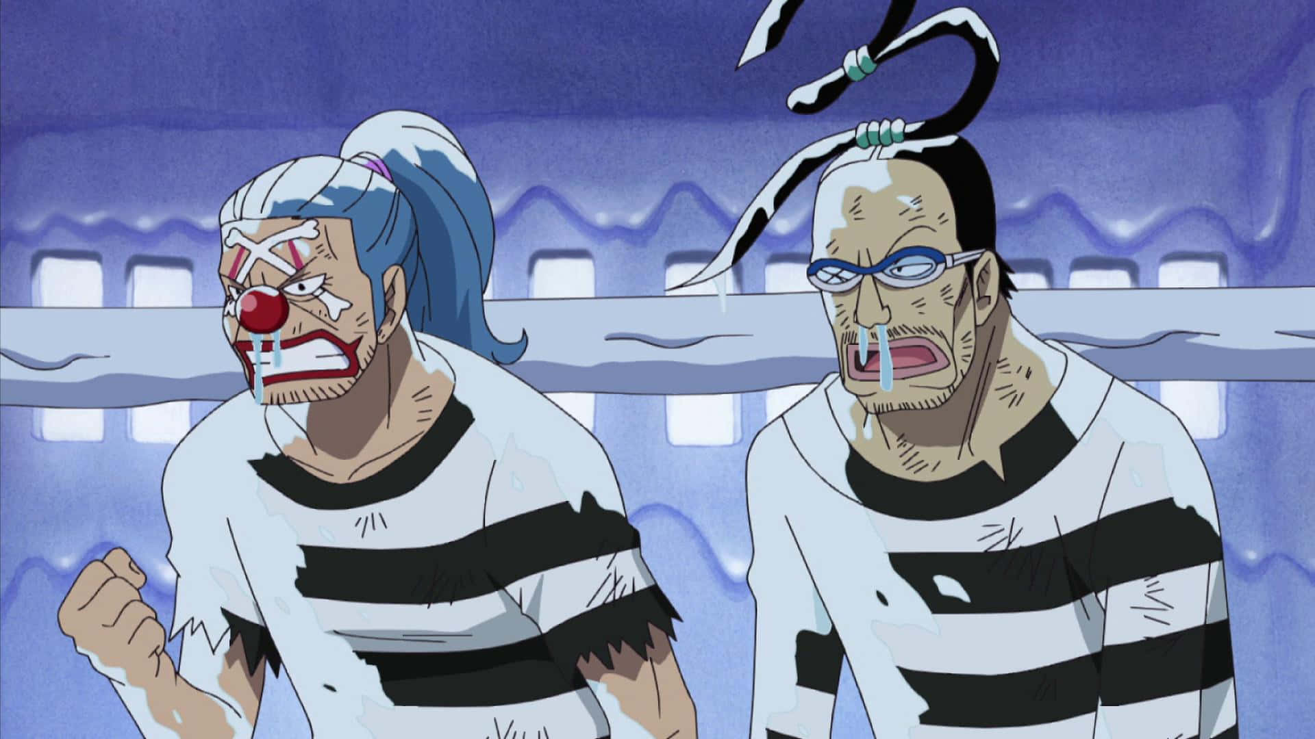 Impel Down, striped uniforms, giant snake, Full HD Desktop Wallpaper